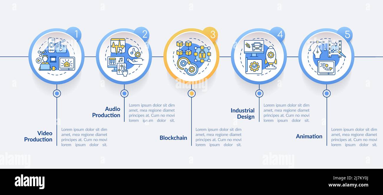 Selecting top skills for freelancer circle infographic template Stock ...