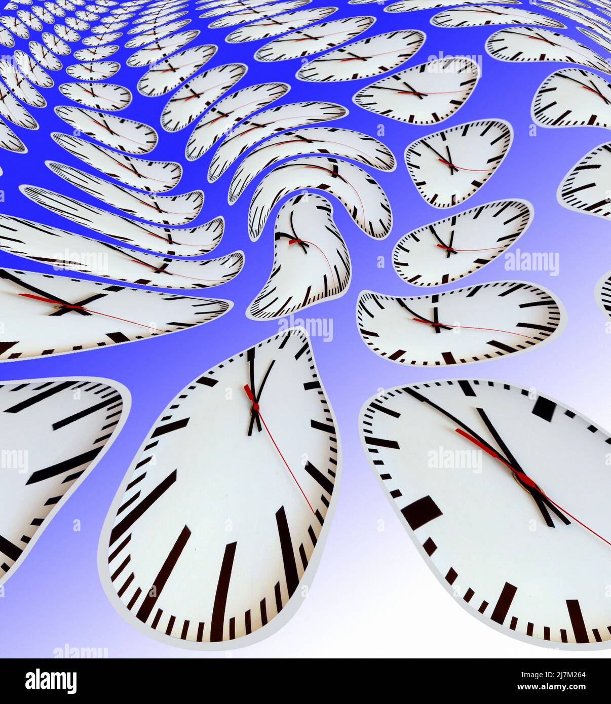 Distorted time. Stock Photo
