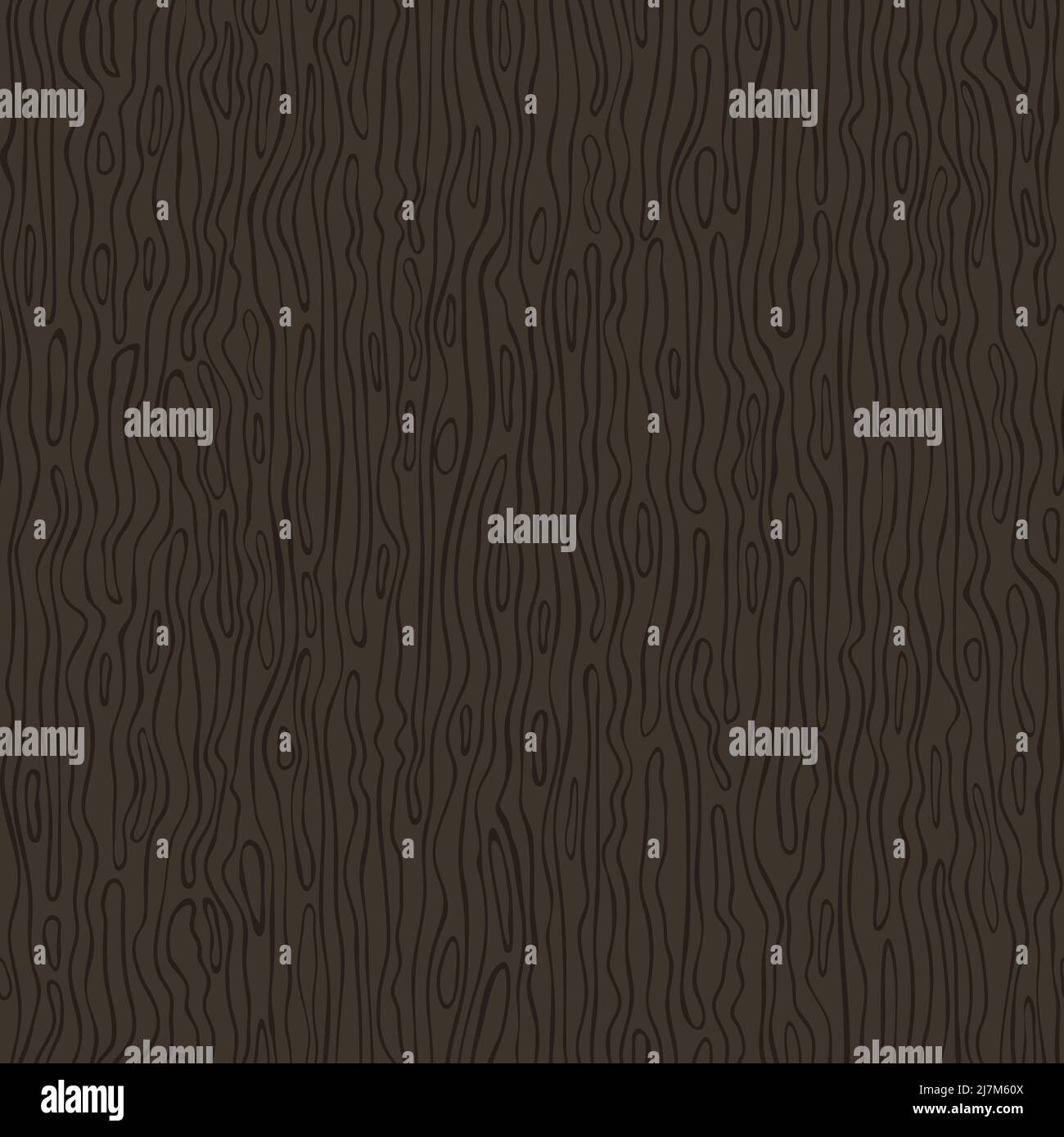 Seamless vector pattern with tree bark texture on dark brown background. Simple wavy line wallpaper design. Decorative stripe fashion textile. Stock Vector