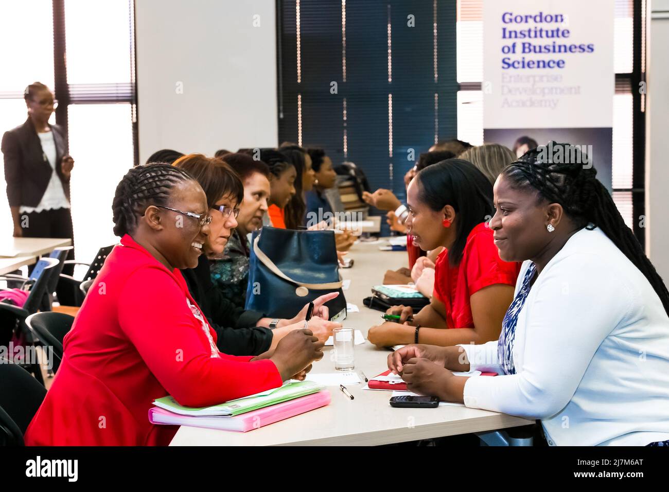 Johannesburg, South Africa November 20, 2014 Diverse students networking at College Campus