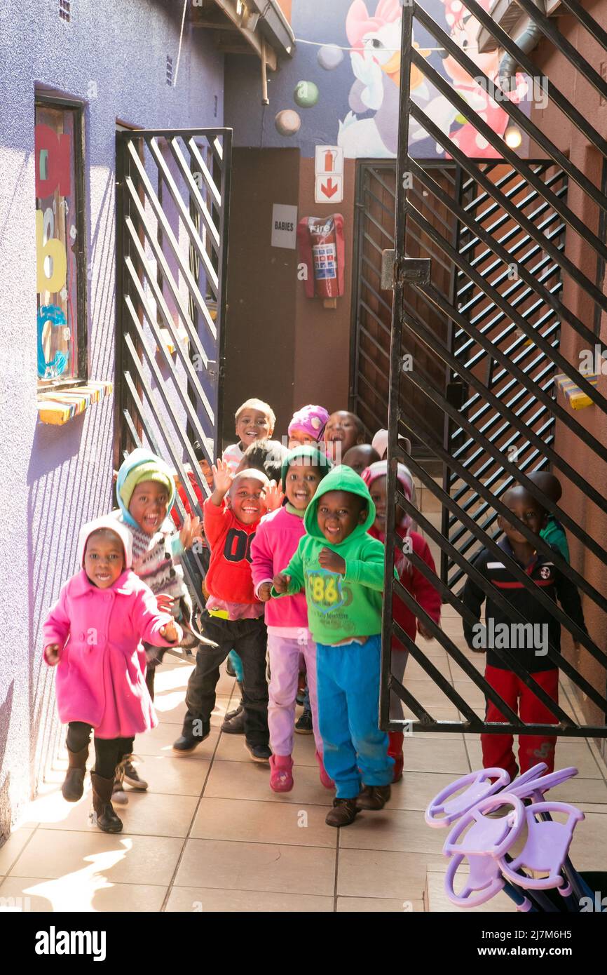 Johannesburg, South Africa August 6, 2015 Young African children at