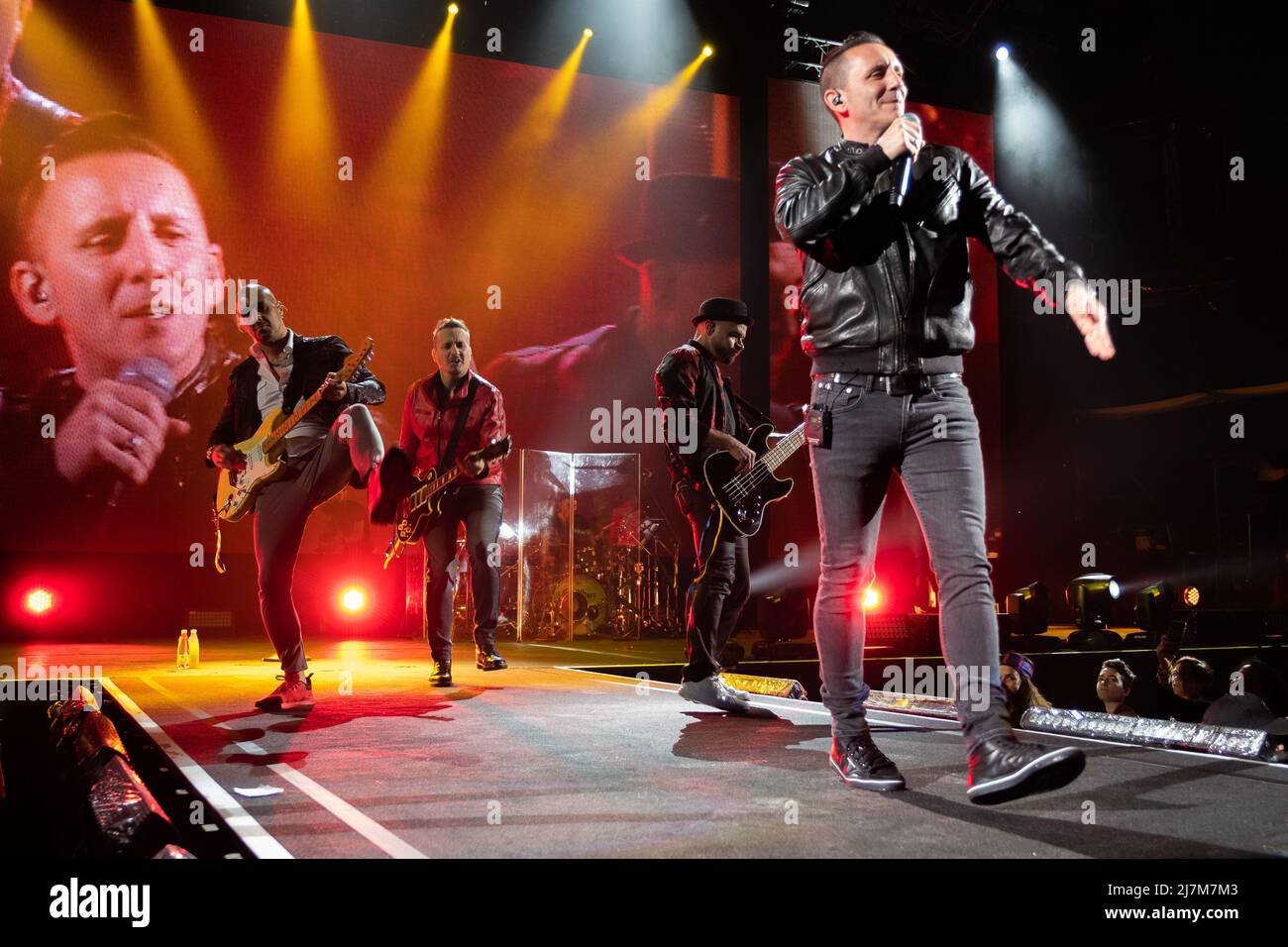 Verona, Italy. 09 May, 2022. Picture shows Modà an Italian pop band during the performs at Arena di Verona for his “Buona Fortuna tour” Stock Photo