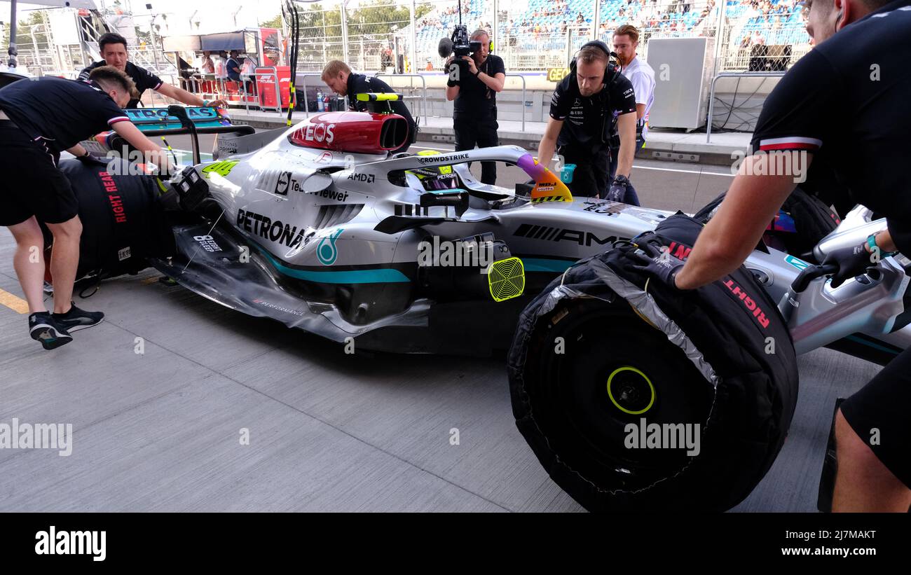 May 6th, 2022: Lewis Hamilton, Mercedes-AMG Petronas F1 Team driver #44  during the Formula 1 Crypto.com Miami Grand Prix in Miami, FL . Jason  Pohuski/CSM Stock Photo - Alamy