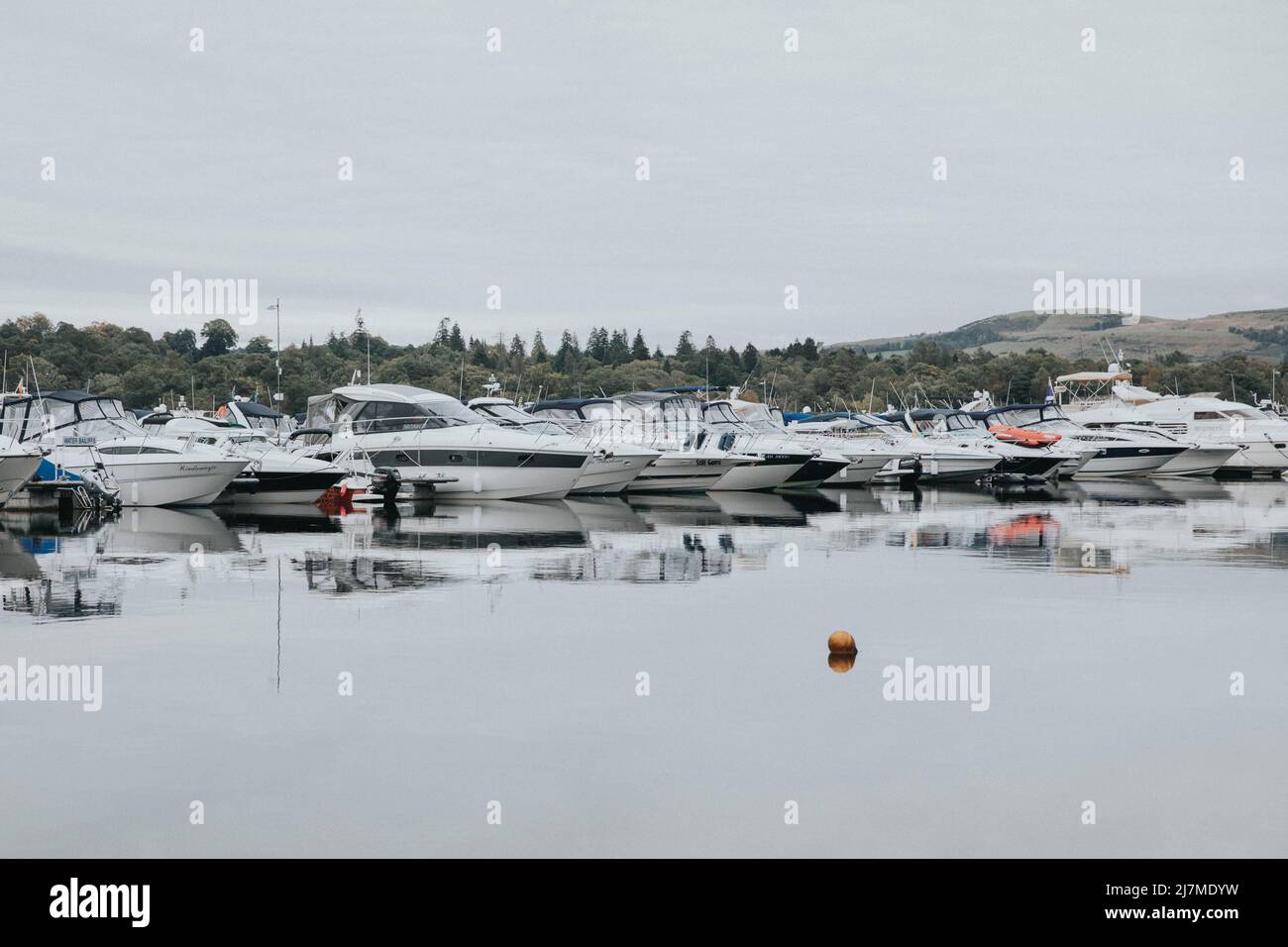 Boats on Loch Lomond, Scotland Stock Photo