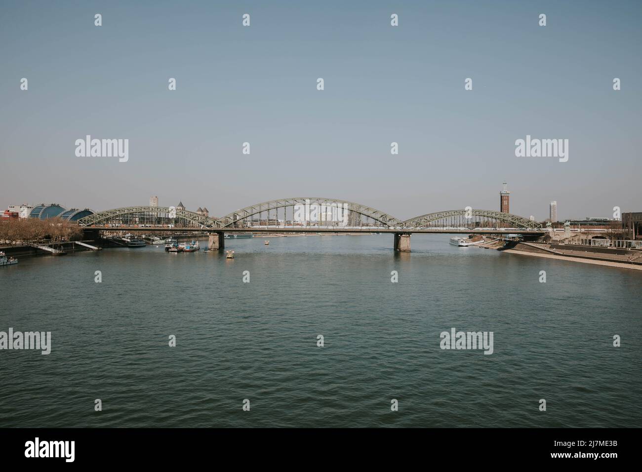 View of the Hohenzollern Bridge, Cologne Stock Photo