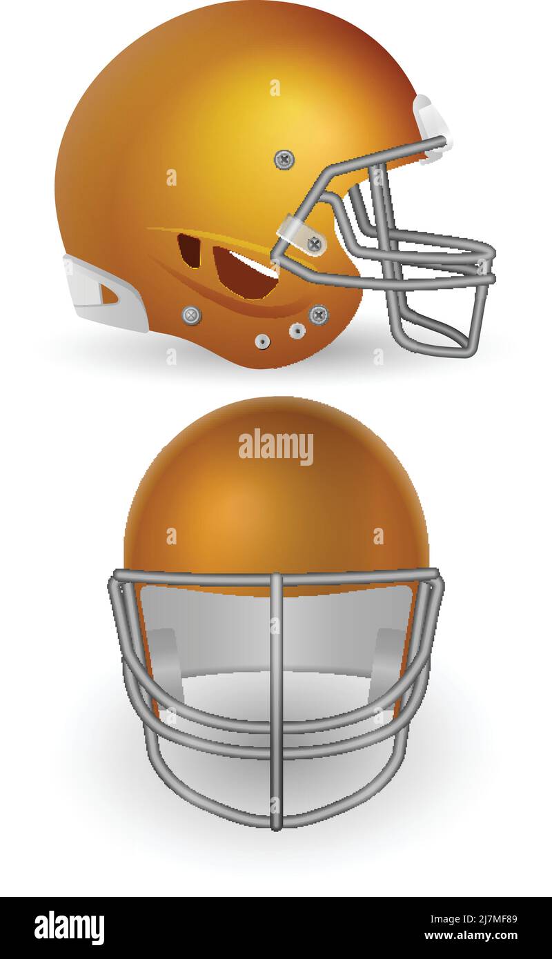 Football helmet set on a white background. Vector illustration Stock