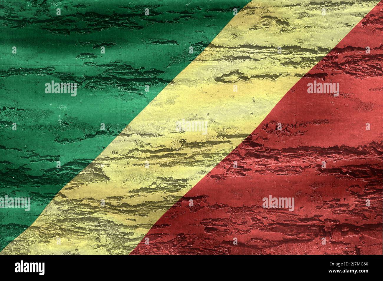 Republic of the Congo flag - realistic waving fabric flag Stock Photo ...