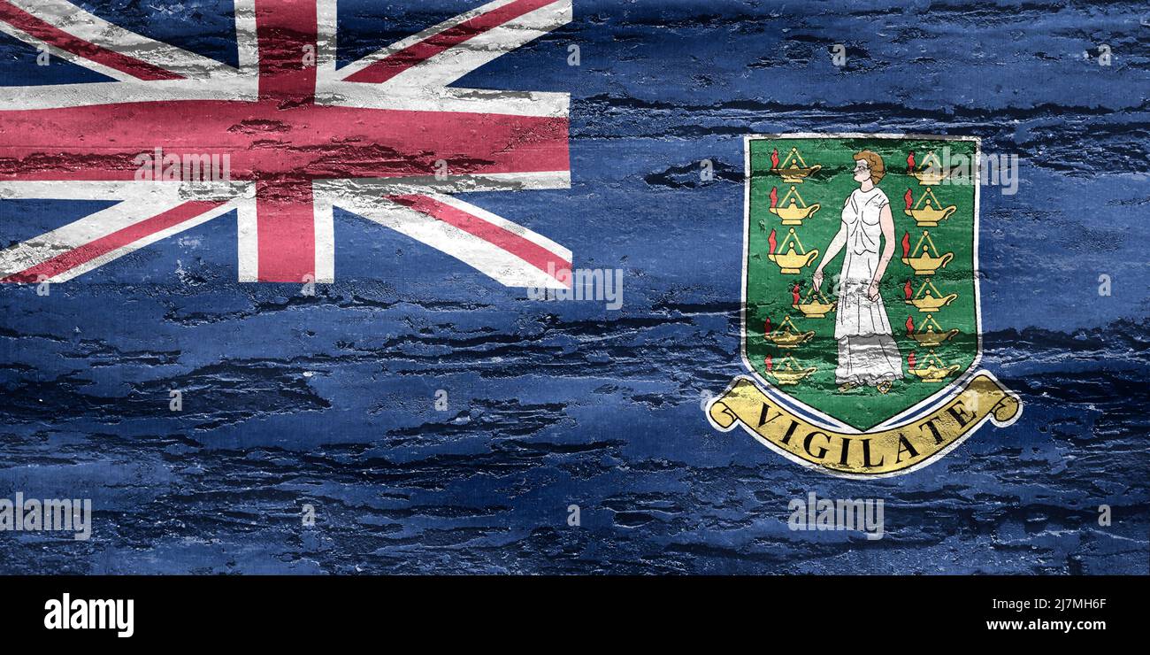 3D-Illustration of a British Virgin Islands flag - realistic waving ...