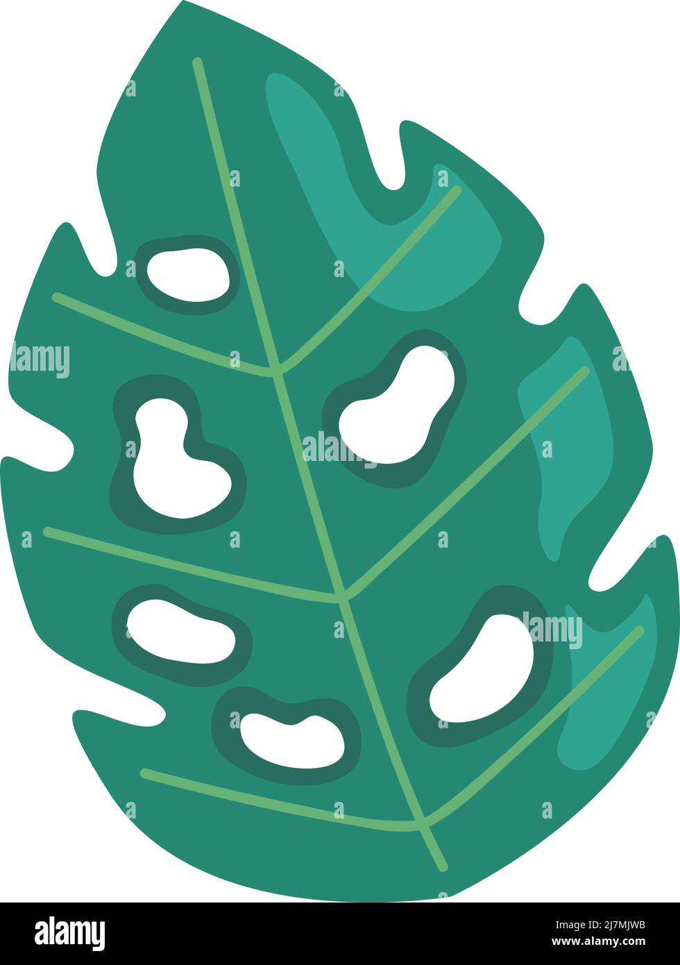 tropical leaf plant nature icon Stock Vector Image & Art - Alamy
