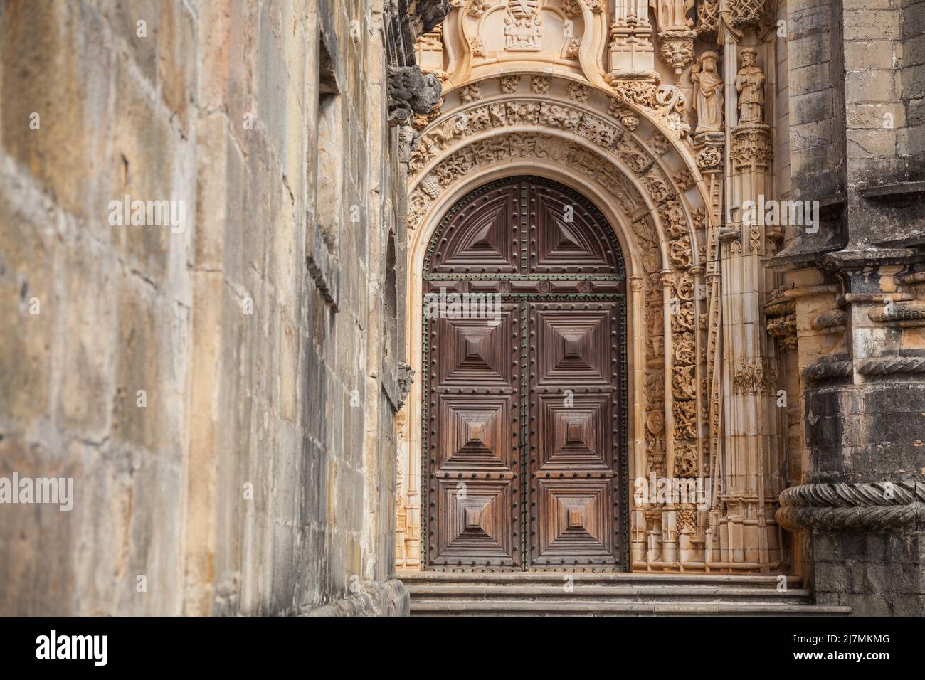 entrance gate of the monastery of the monastery castle in Tomar ...