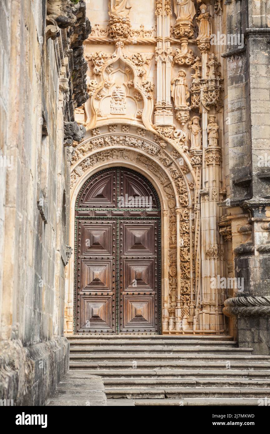 entrance gate of the monastery of the monastery castle in Tomar ...