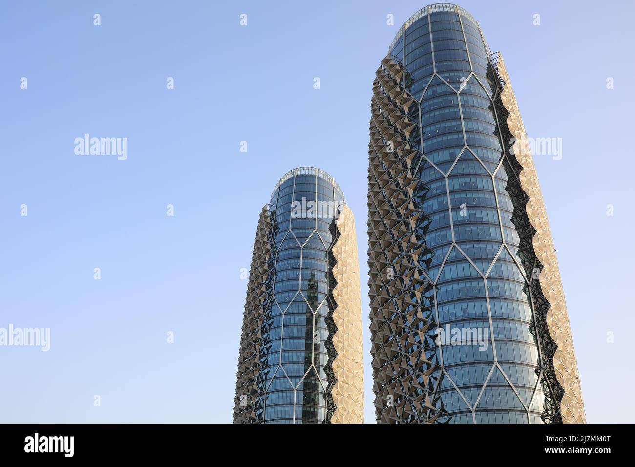 Al Bahar Towers in Abu Dhabi Stock Photo