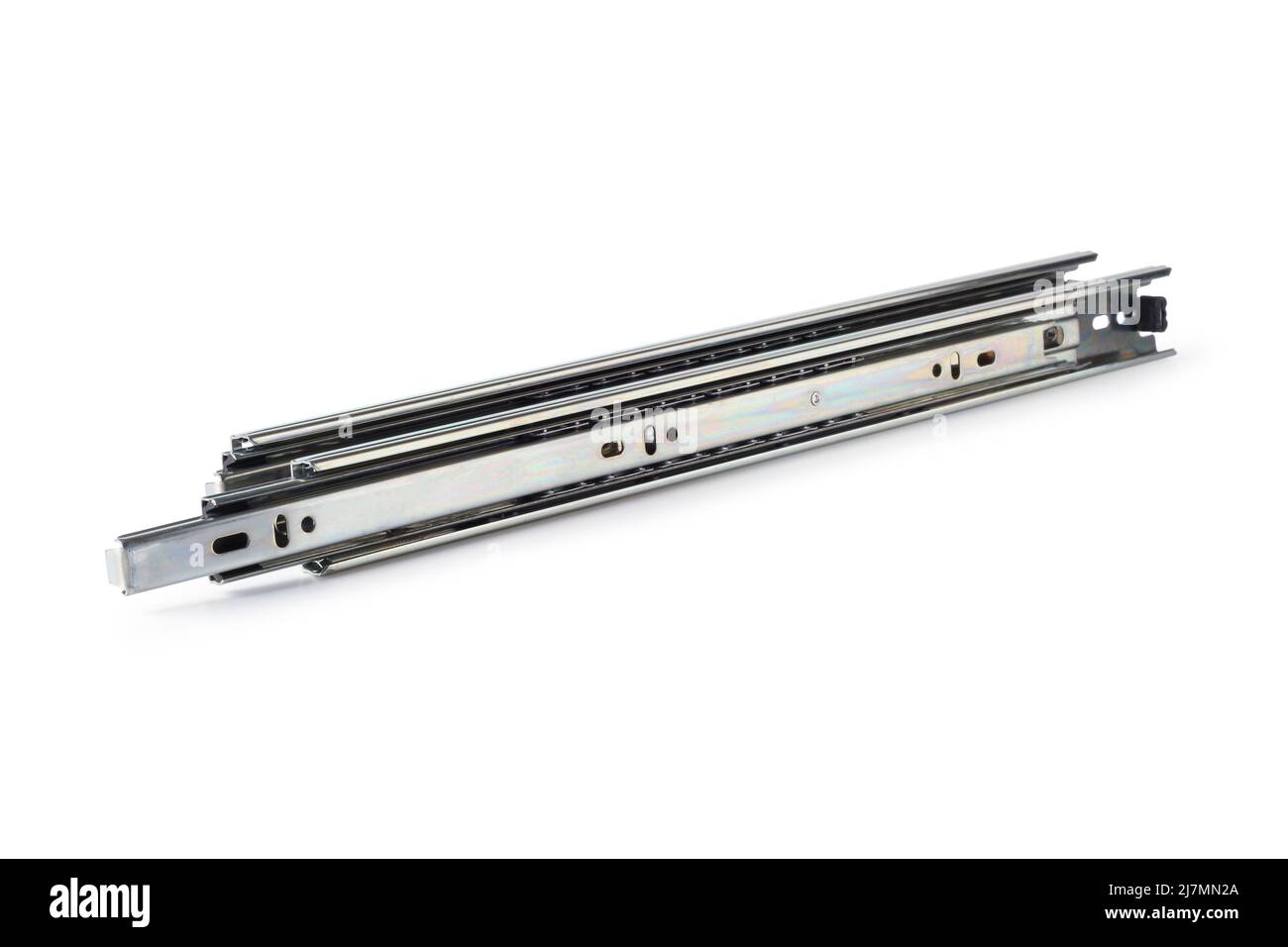 Furniture slide rails or metal drawers track isolated on white Stock Photo Alamy
