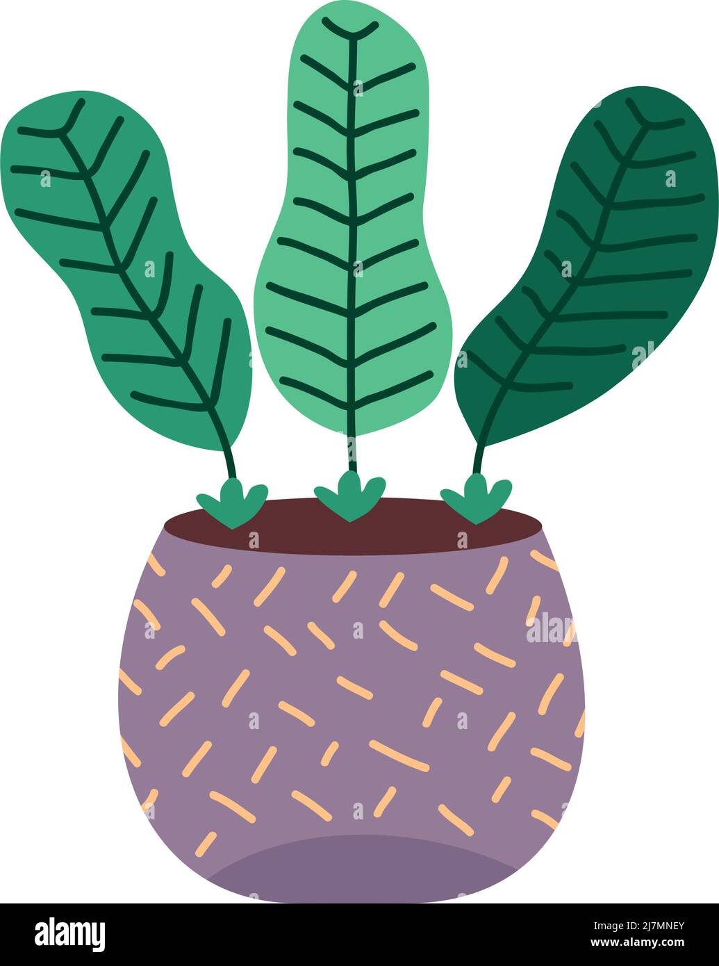 houseplant in purple pot icon Stock Vector Image & Art - Alamy