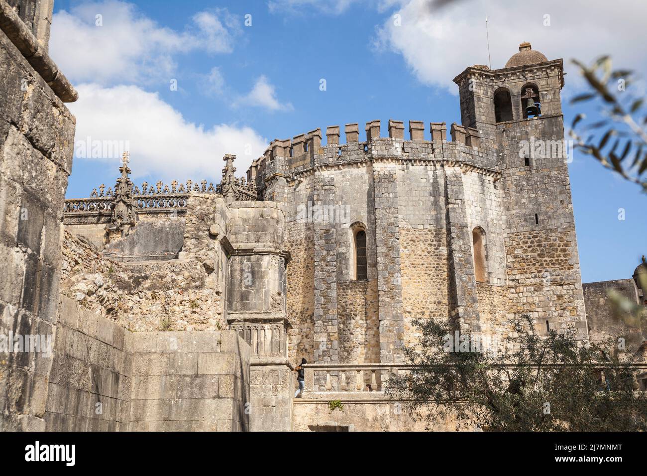 view of the Monastery castle in Tomar Portugal Stock Photo