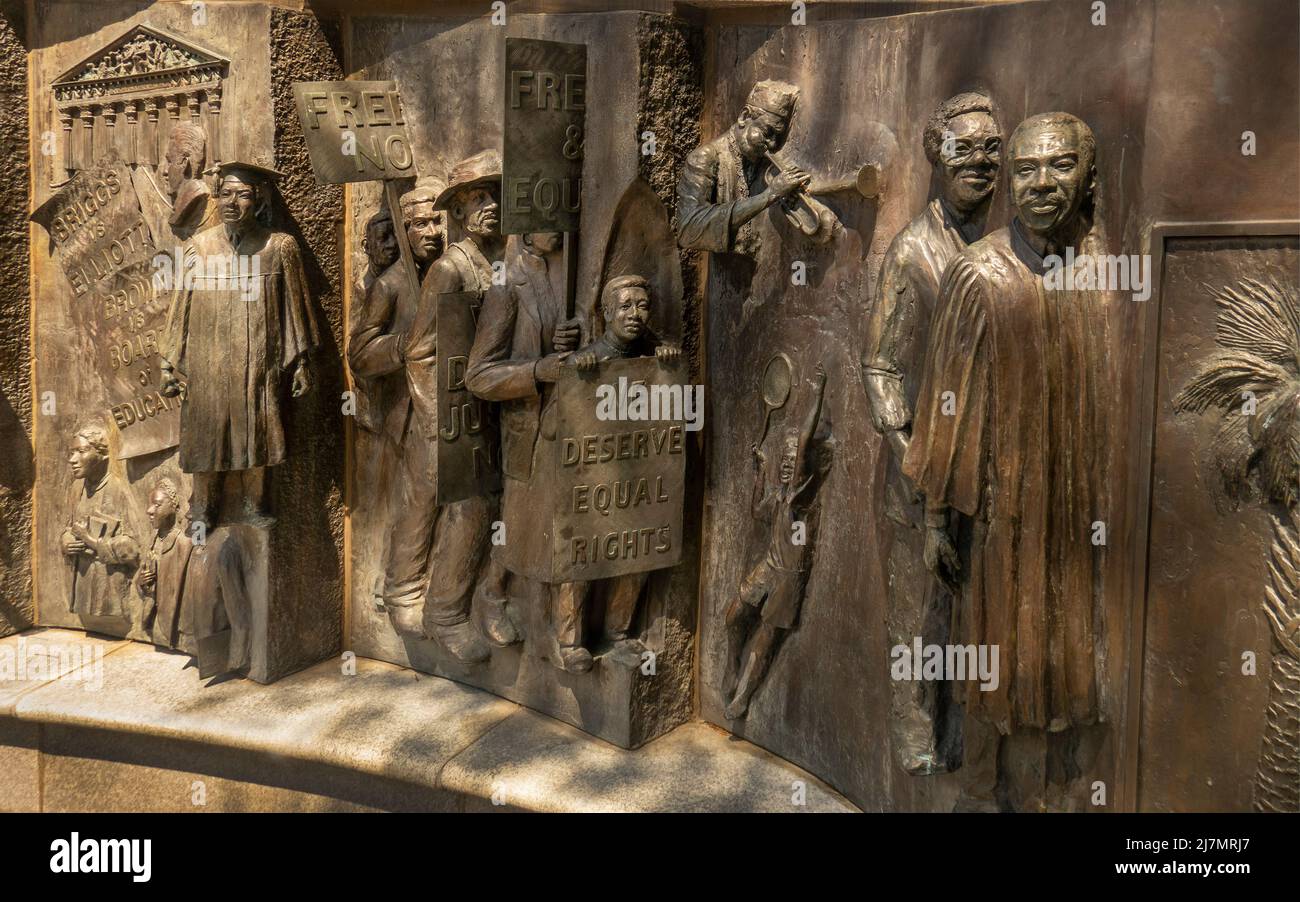 African American History Monument at the State House in Columbia South Carolina Stock Photo