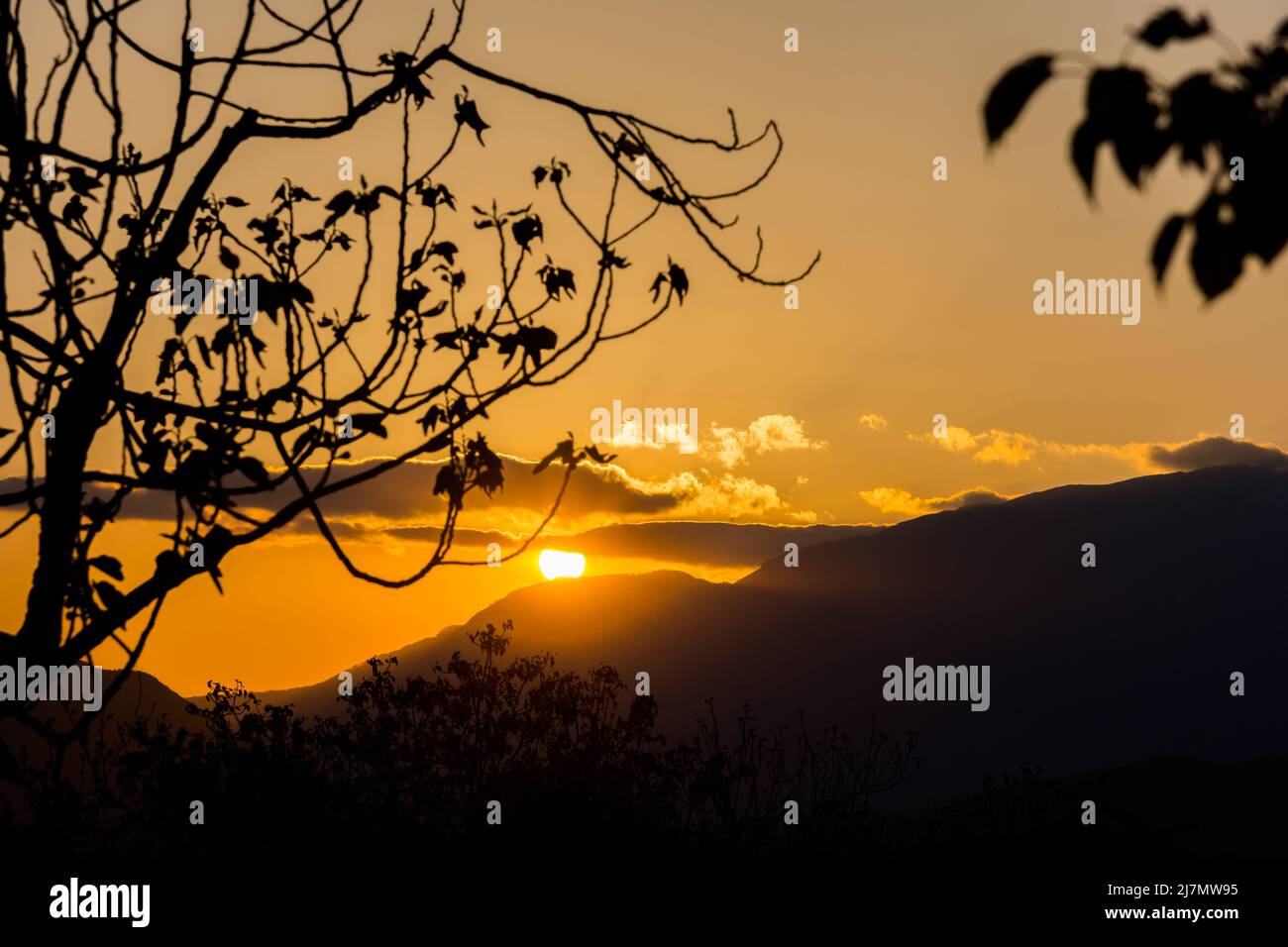 Isernia, Mainarde, sunset Stock Photo