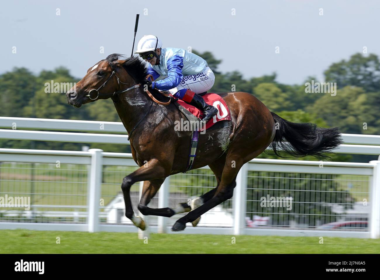 File photo dated 02-07-2021 of Marco Ghiani riding Sonny Liston. Charlie Hills has not given up hope of a Cazoo Derby bid with Sonny Liston following his third behind Star Of India in the Listed Dee Stakes at Chester. Issue date: Tuesday May 10, 2022. Stock Photo