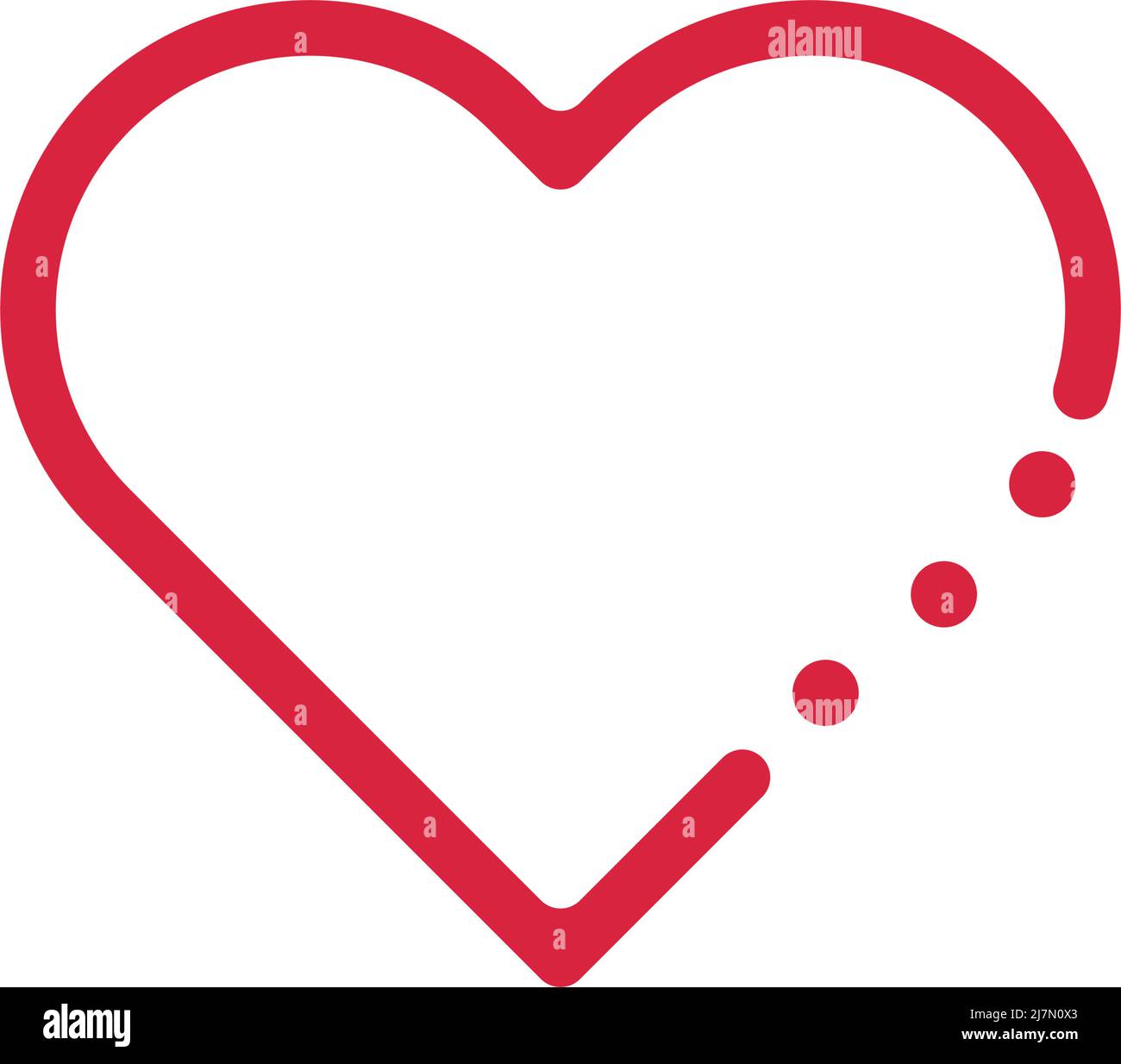 Modern heart icon. Feeling and affection. Editable vector. Stock Vector