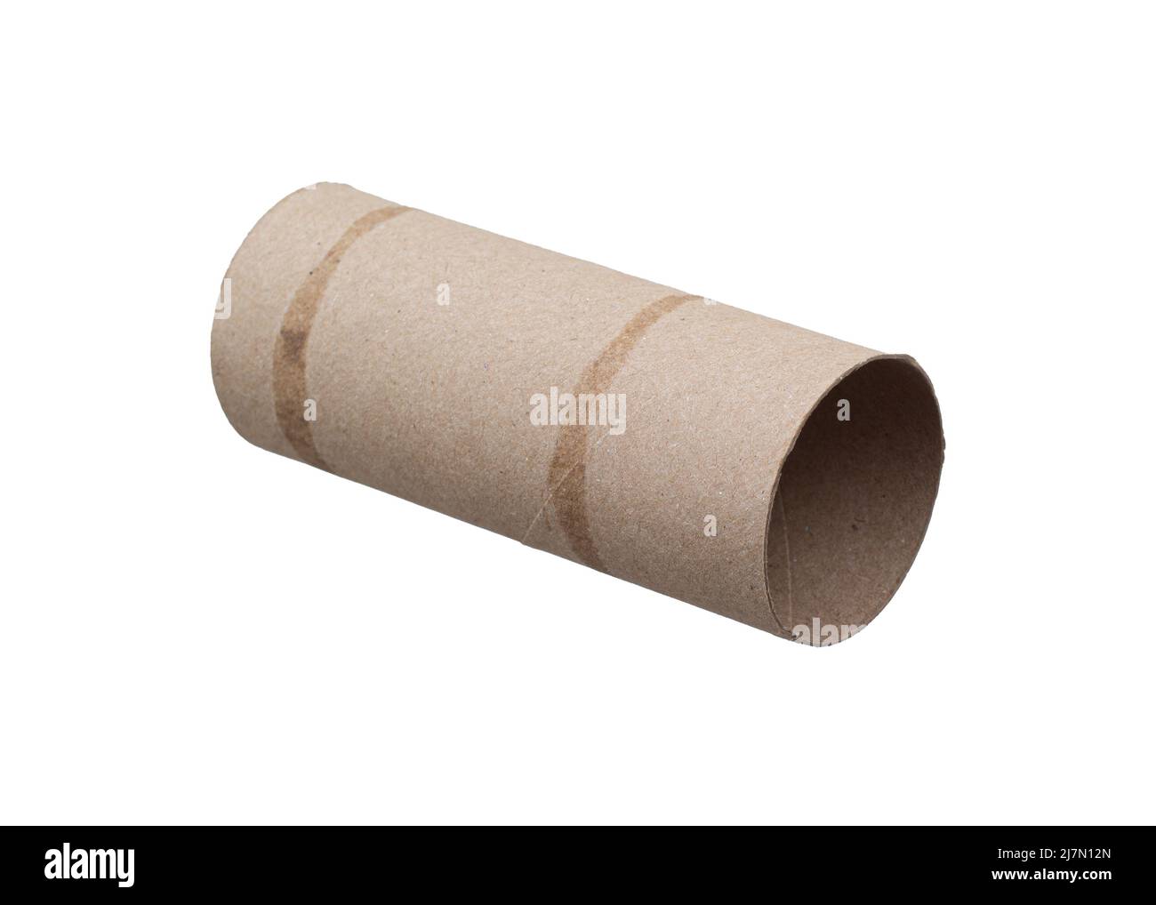 Empty toilet paper roll isolated on white Stock Photo Alamy