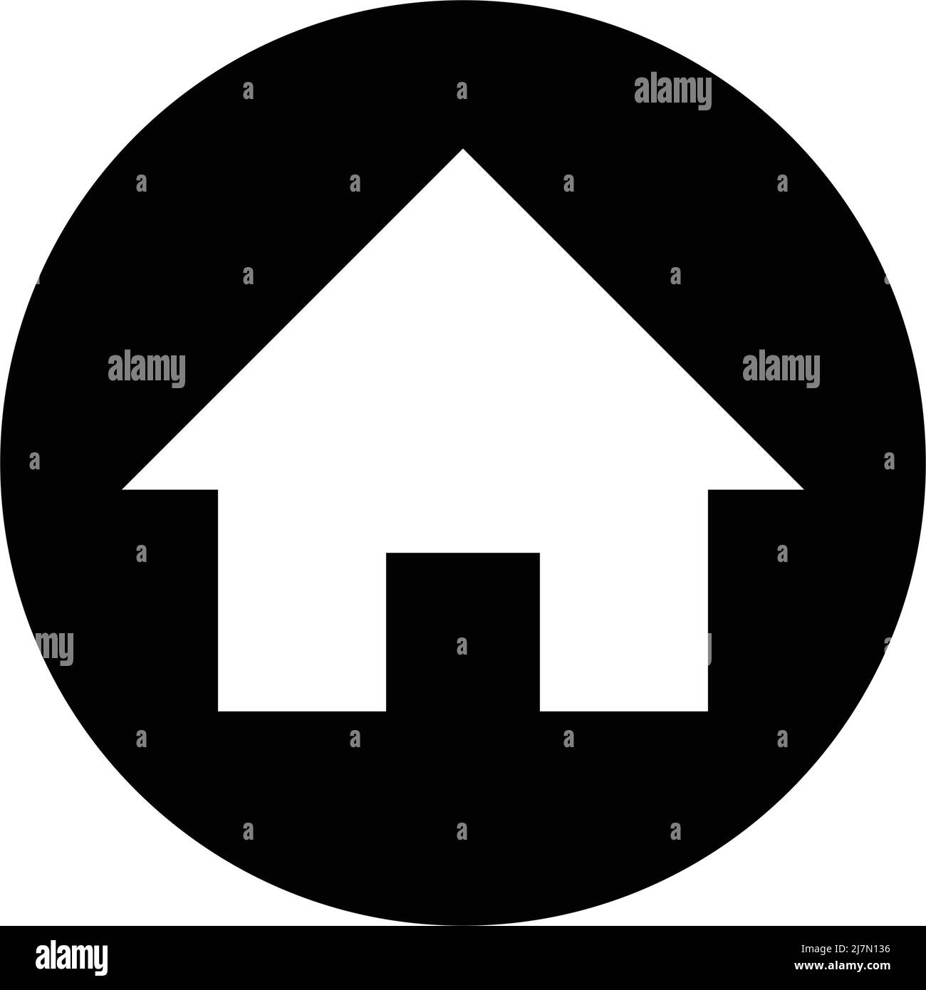 Home button icon. Housing and real estate. Editable vector. Stock Vector