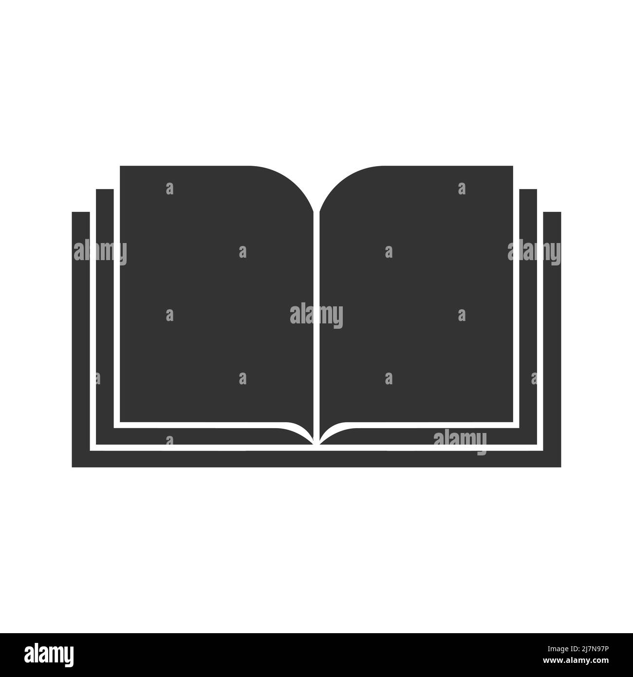 Vector image of a book, scroll and manuscript. Stock Vector