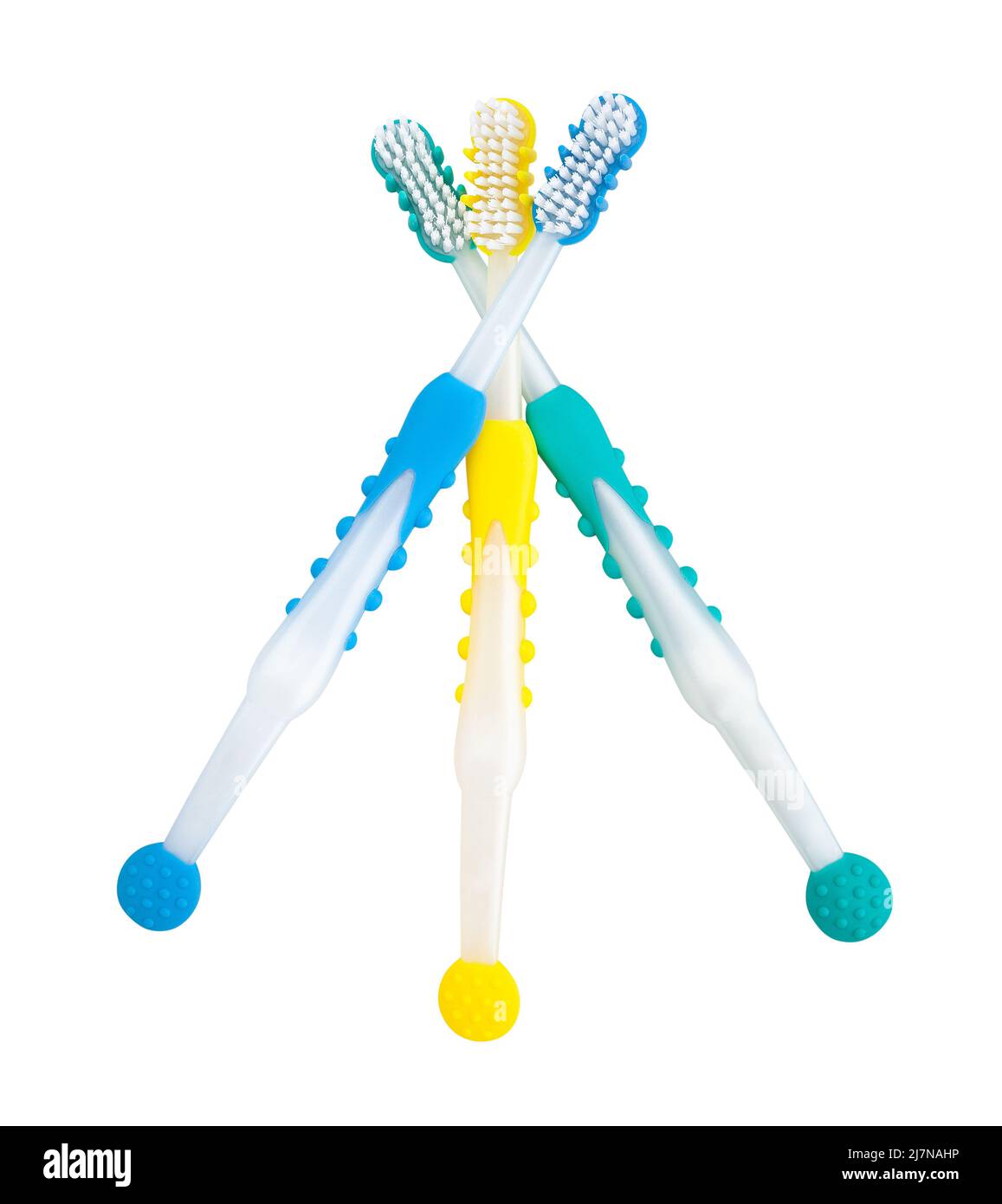 toothbrush path isolated on white Stock Photo