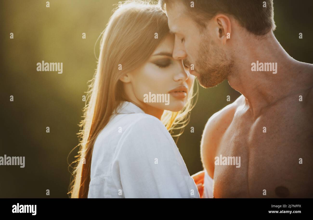 Young couple in love hug each other. Love story Stock Photo - Alamy