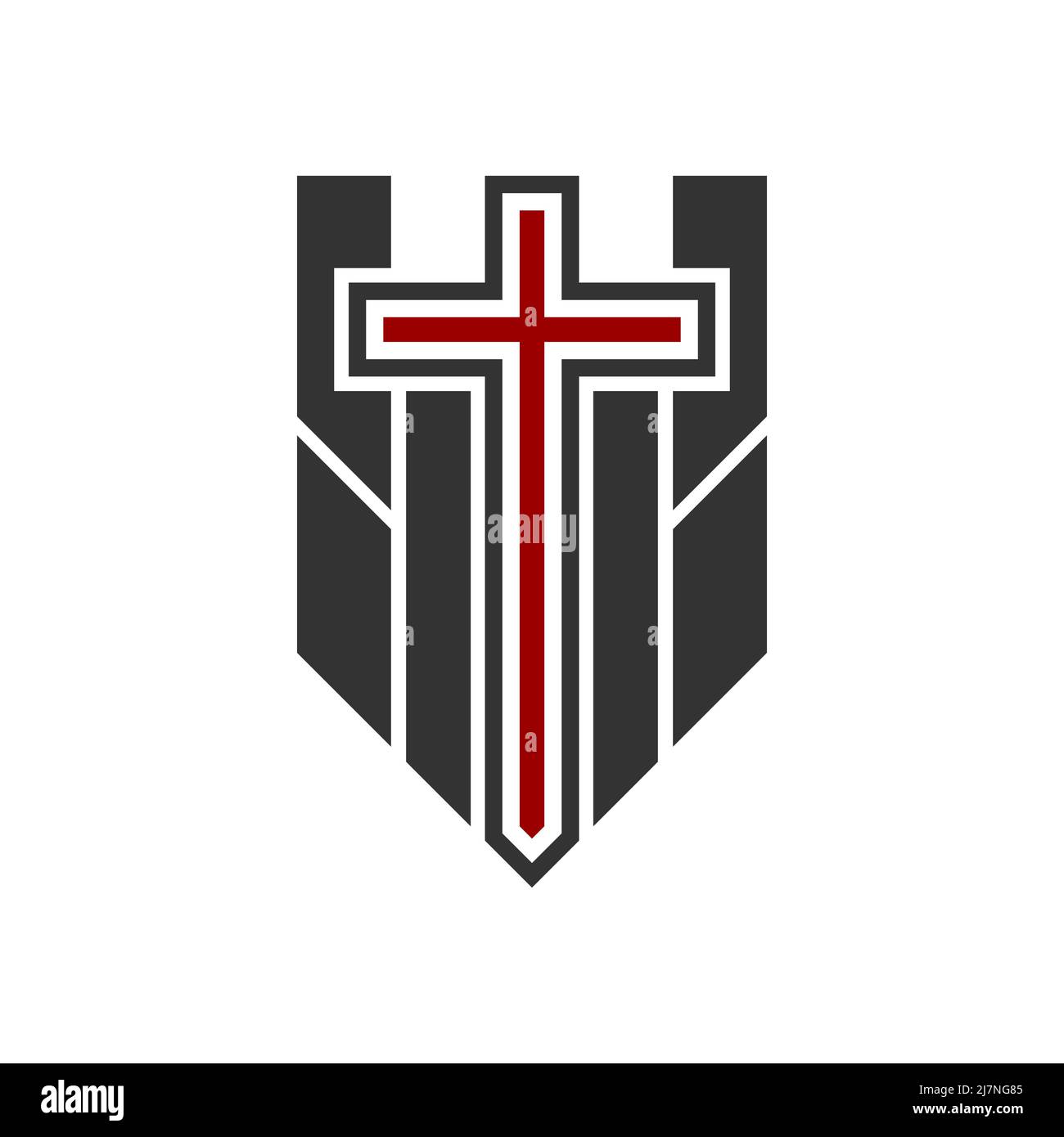 Christian illustration. Church logo. Cross of Jesus Christ against the ...