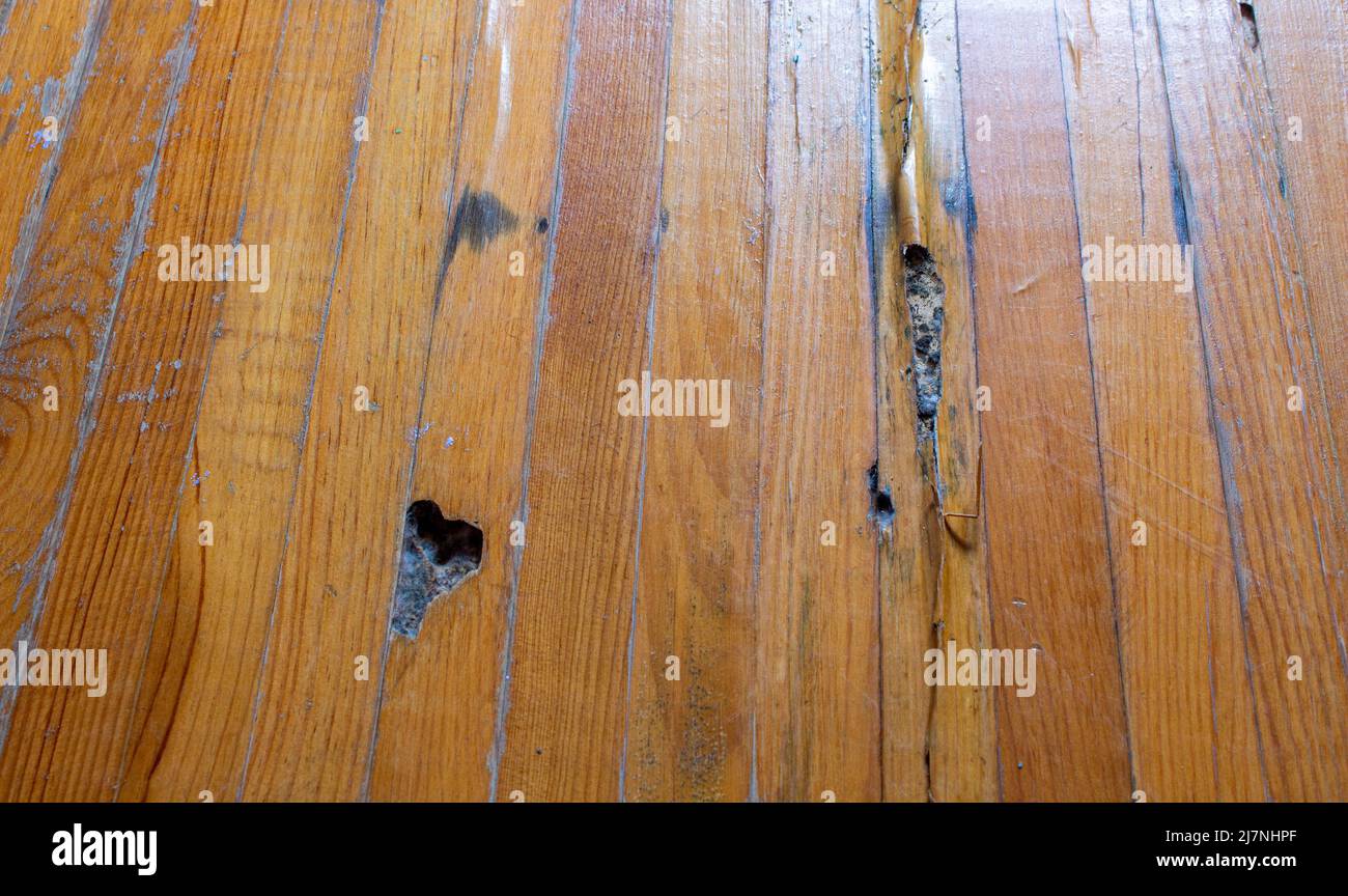 Damaged hardwood floor hi-res stock photography and images - Alamy, image size:1300x864