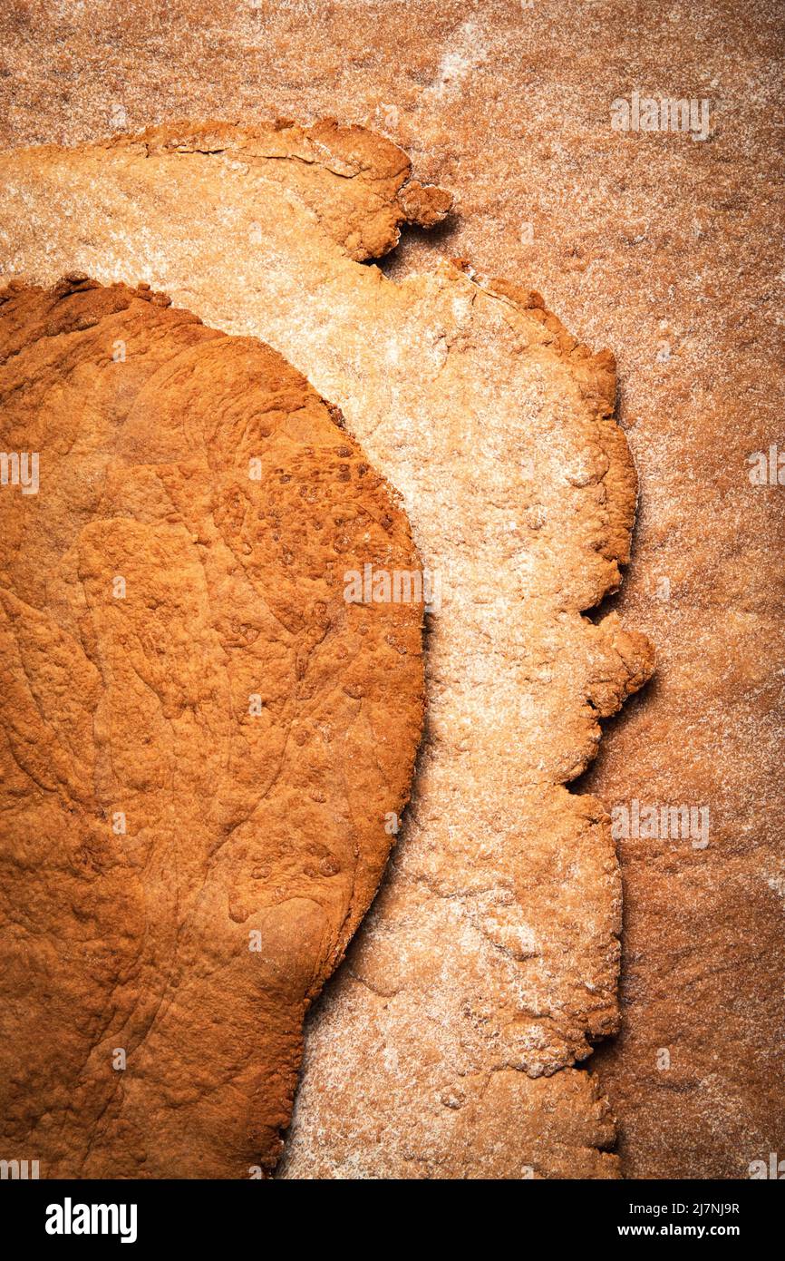 food background or texture detail on honey baked plates Stock Photo - Alamy