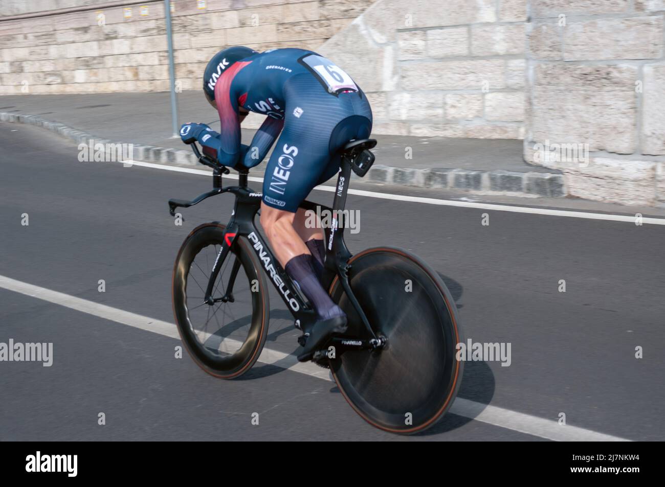 BUDAPEST, HUNGARY - MAY 0-     7, 2022: Pro cyclist Pavel Sivakov INEOS GRENADIERS Giro D'Italia Stage 2 Time trial - cycling competition on May 07, 2 Stock Photo