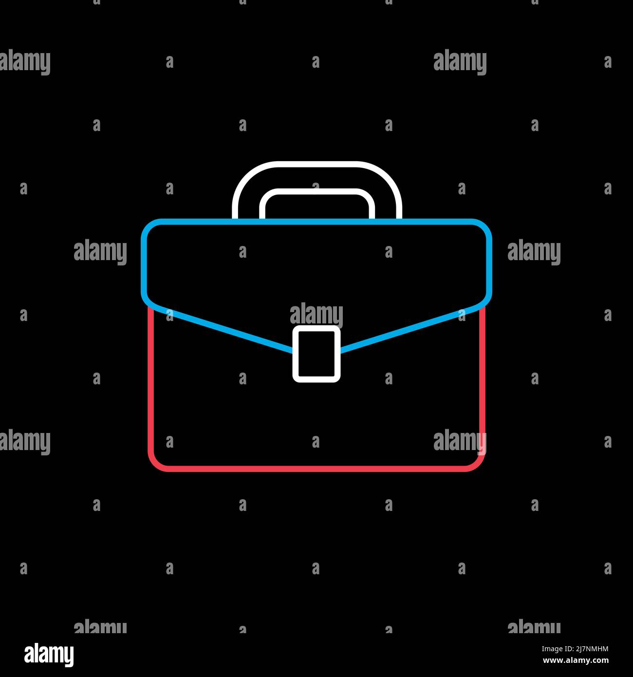 Briefcase vector icon. Business sign. Graph symbol for your web site ...