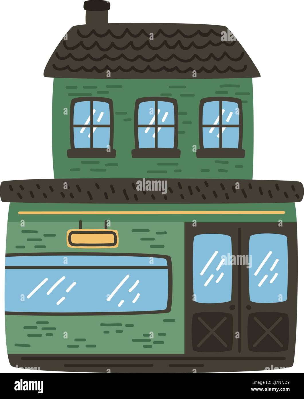green store building facade icon Stock Vector Image & Art - Alamy