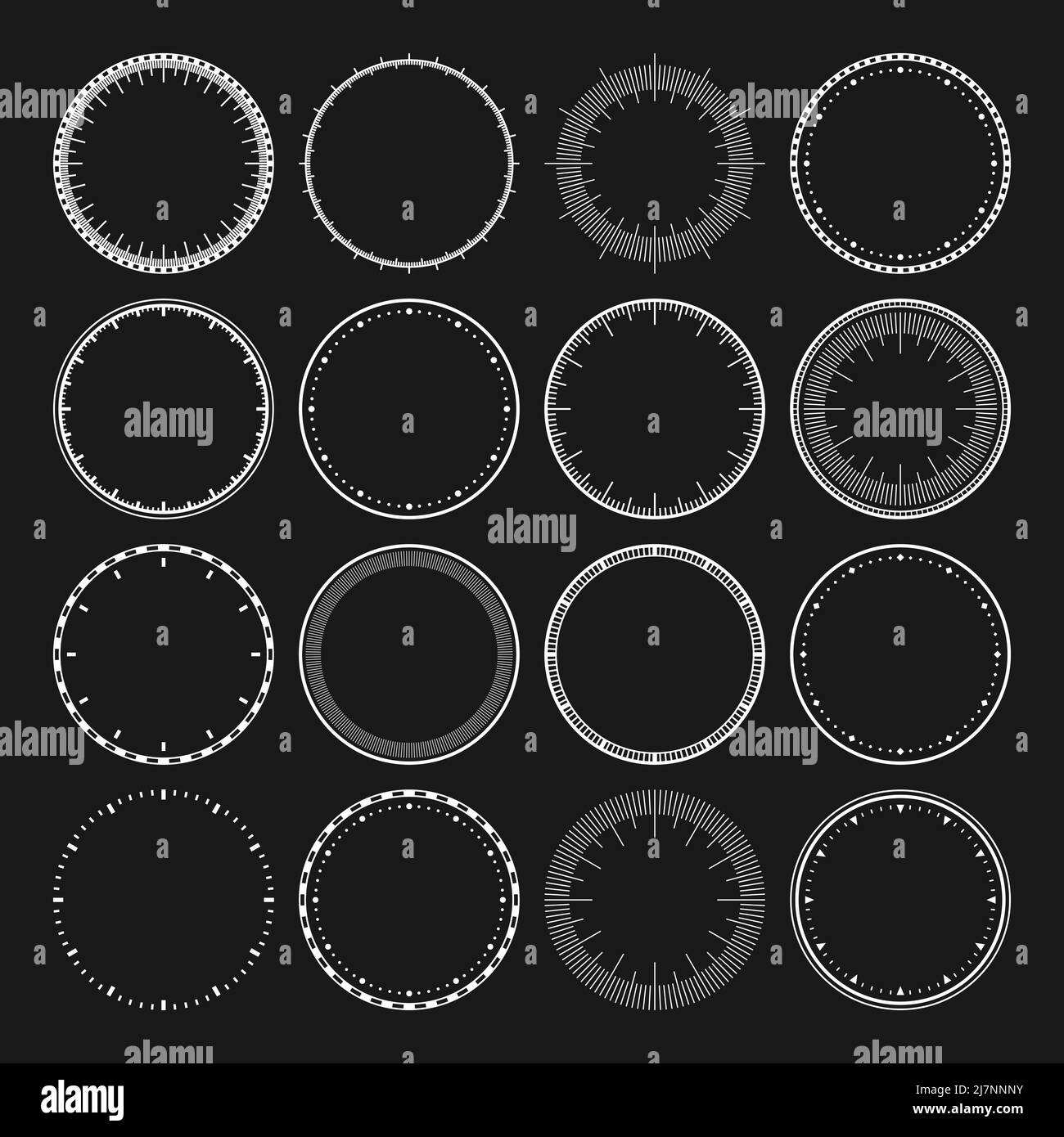 Mechanical clock faces, bezel. White watch dial with minute and hour