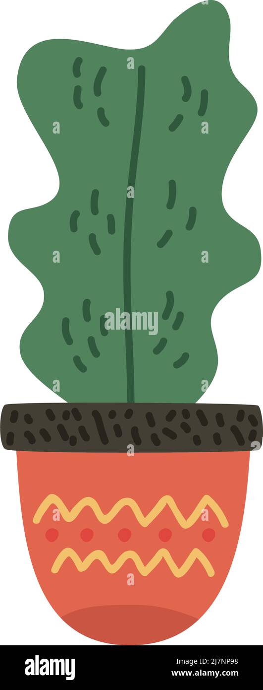 houseplant in orange pot icon Stock Vector Image & Art - Alamy