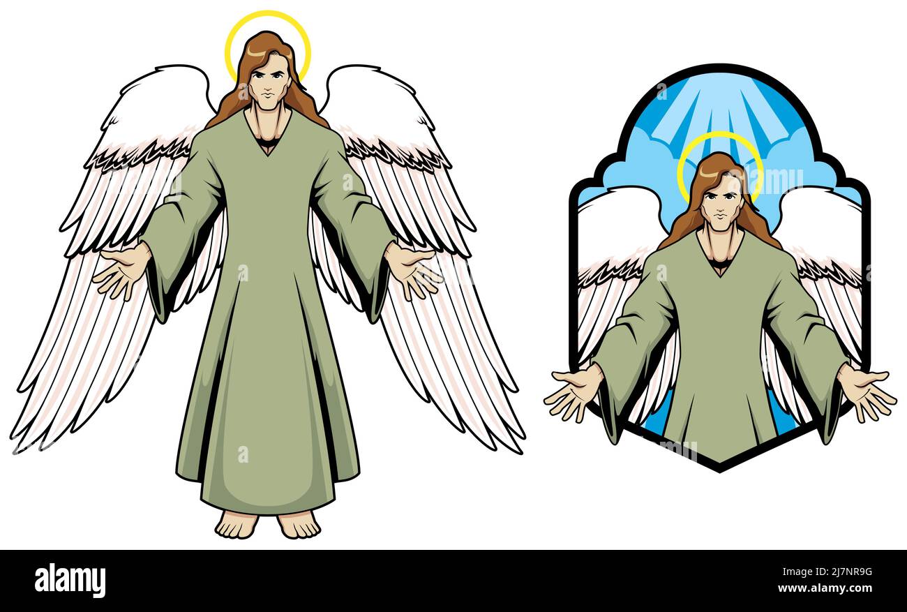 Angel Male Mascot 2 Stock Vector