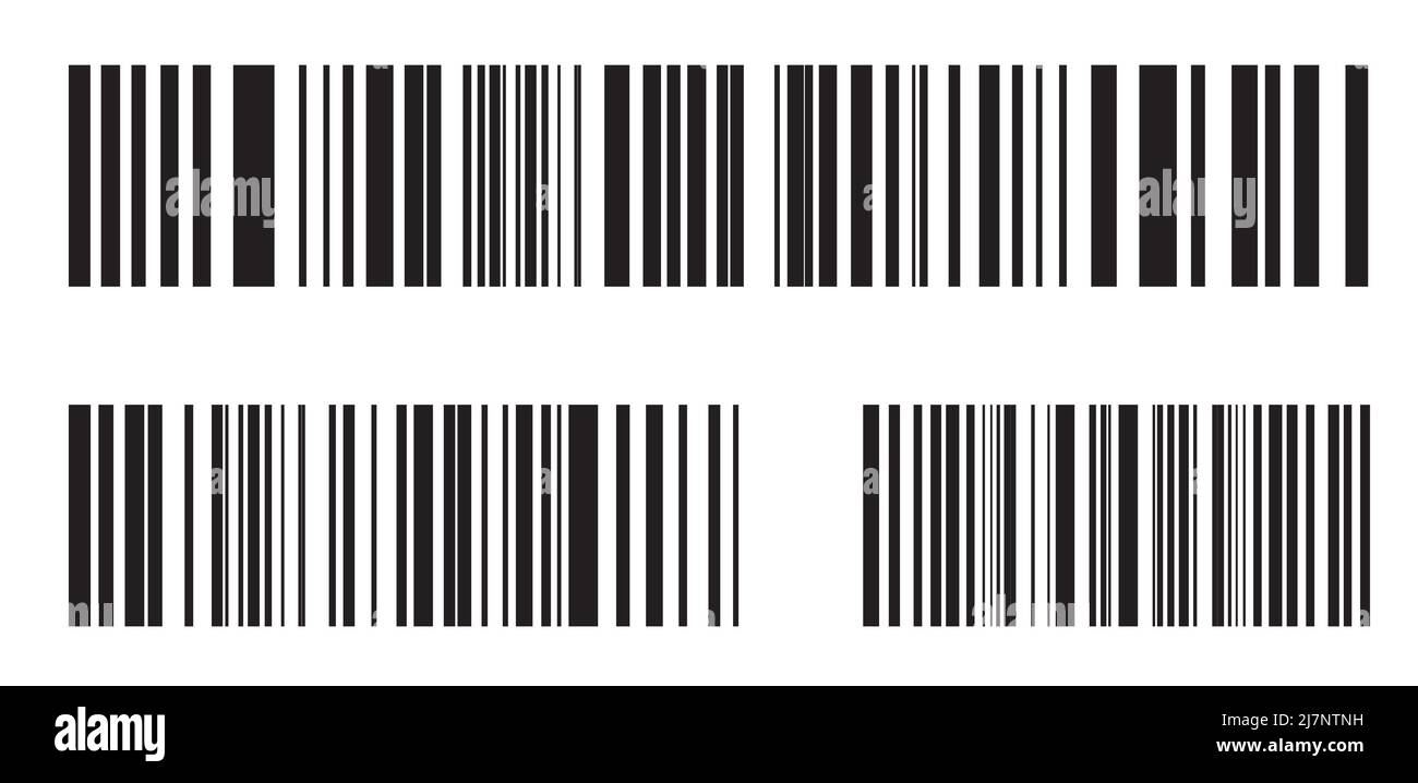 Set of barcodes, QR-codes, Realistic barcode icons. Vector illustration for your design. Stock Vector
