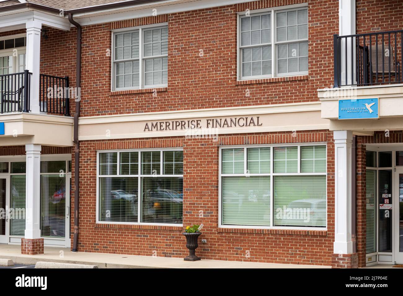 LEXINGTON, NC, USA-8 MAY 2022: Building front of Ameriprise Financial branch office. Stock Photo