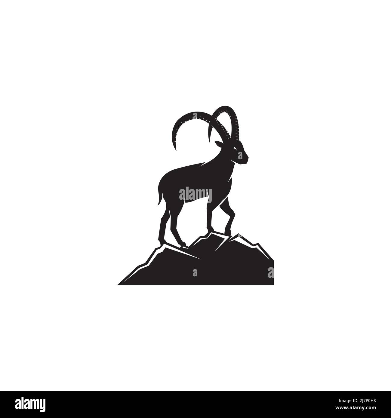 Mountain goat logo Vector Stock Photo Alamy