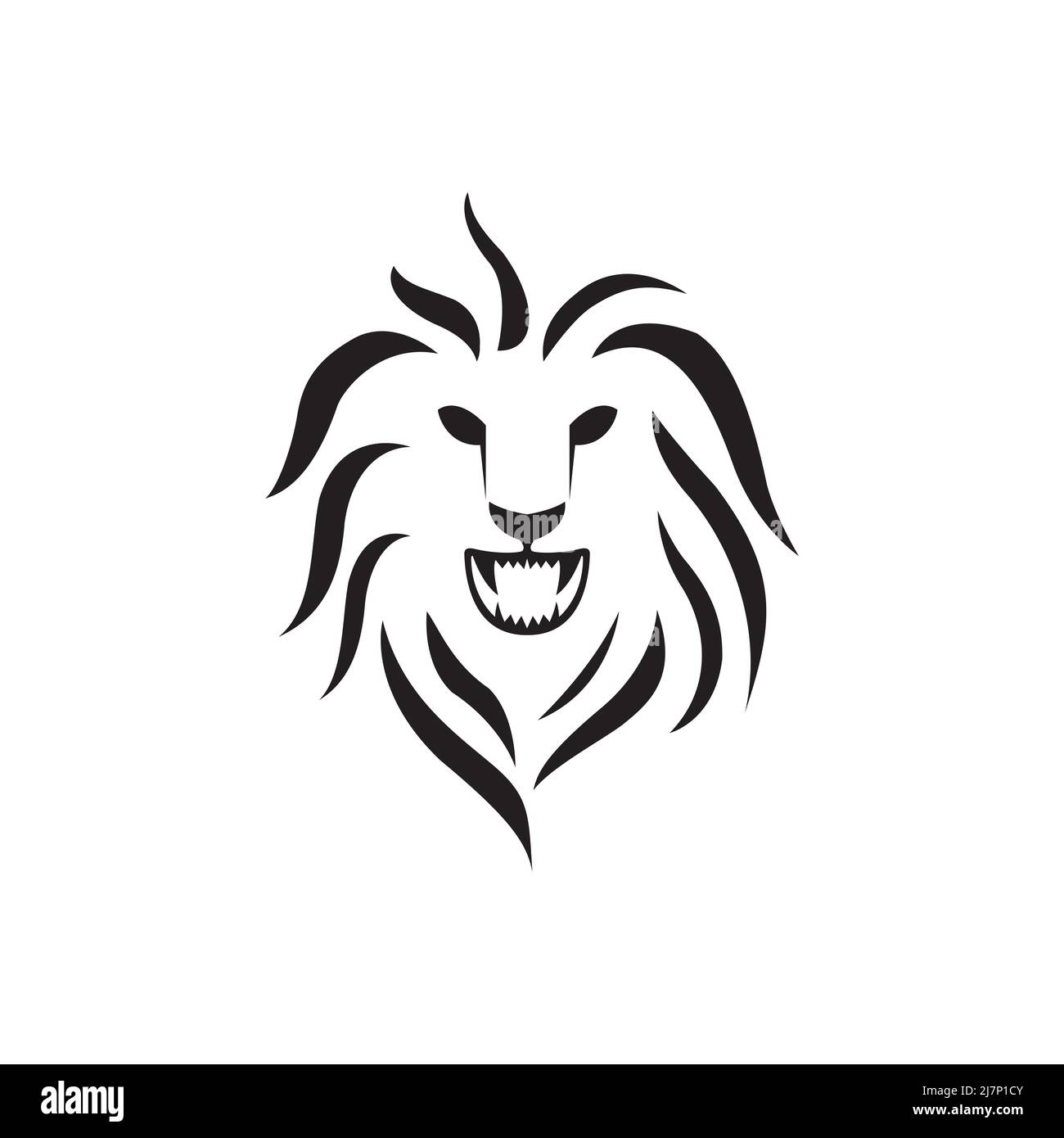 Black And White Line Lion Tattoo HD Png Download  Transparent Png Image   PNGitem