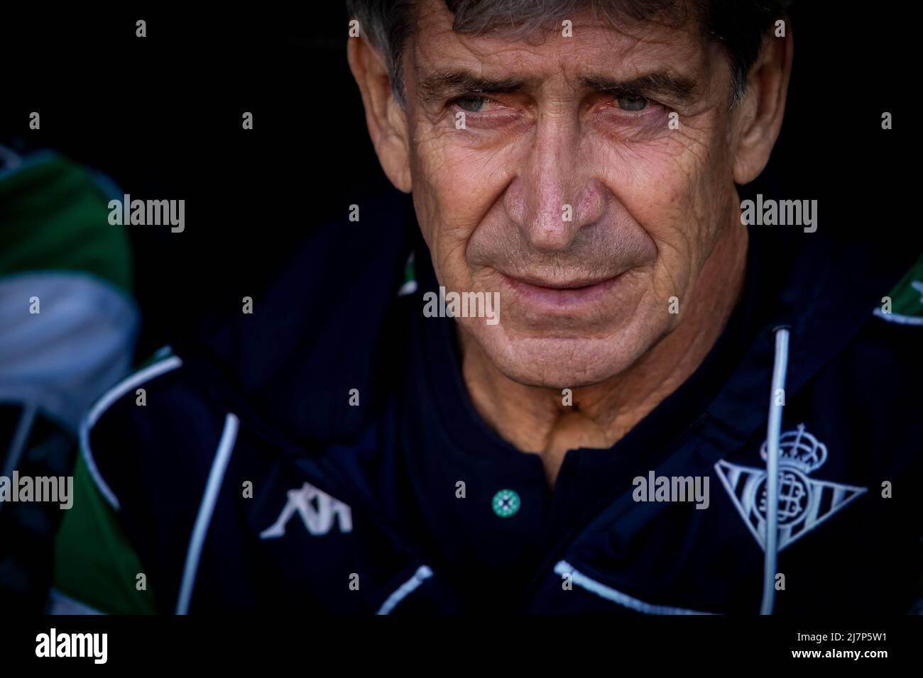 Head manager of Real Betis Manuel Pellegrini      before   La Liga  match between Valencia CF and Real Betis Balompie. Photo by Jose Miguel Fernandez /Alamy Live News ) Stock Photo