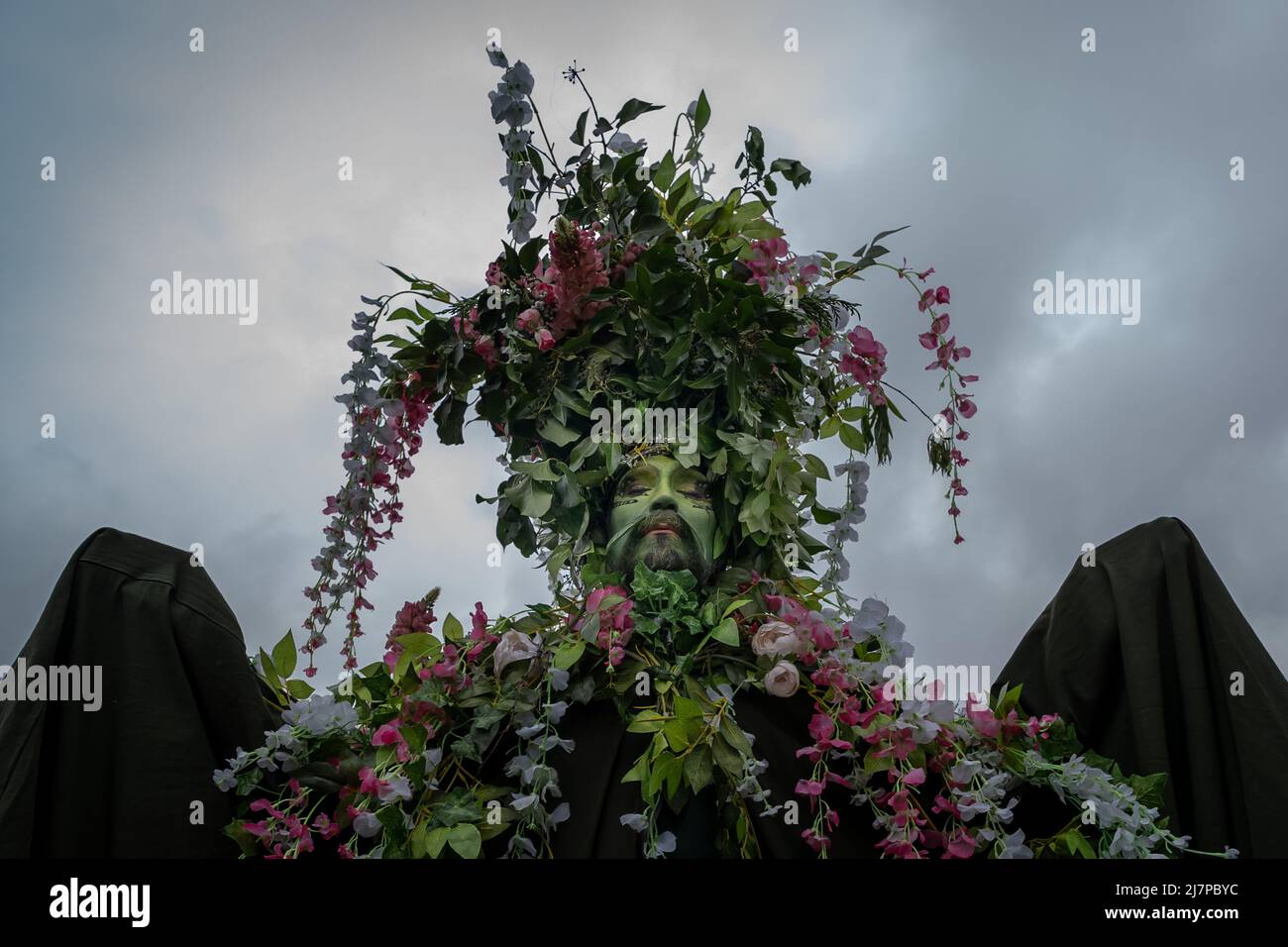 Beltane celebrations on May Day in Glastonbury as part of a pagan