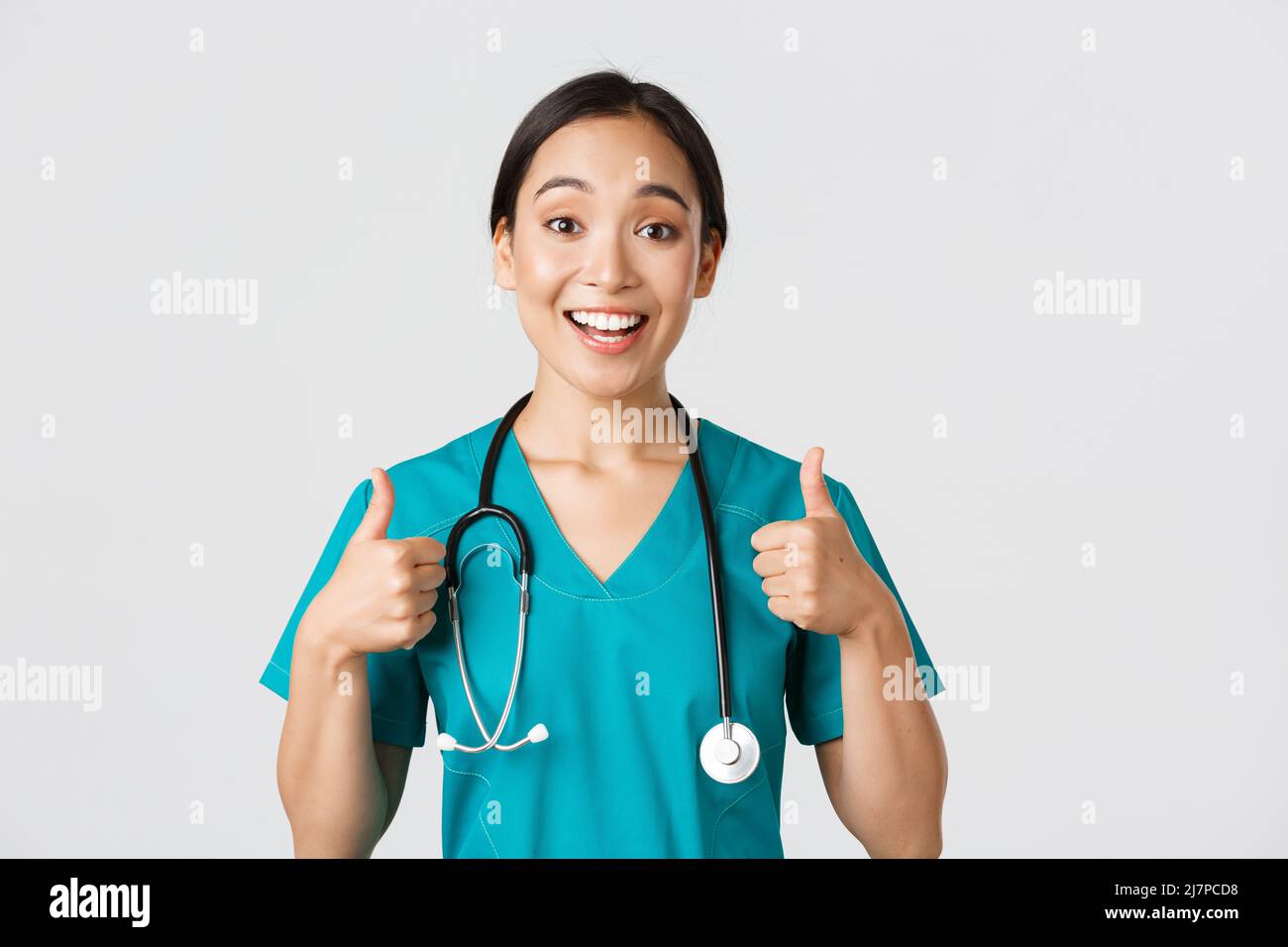 Healthcare workers, preventing virus, quarantine campaign concept ...