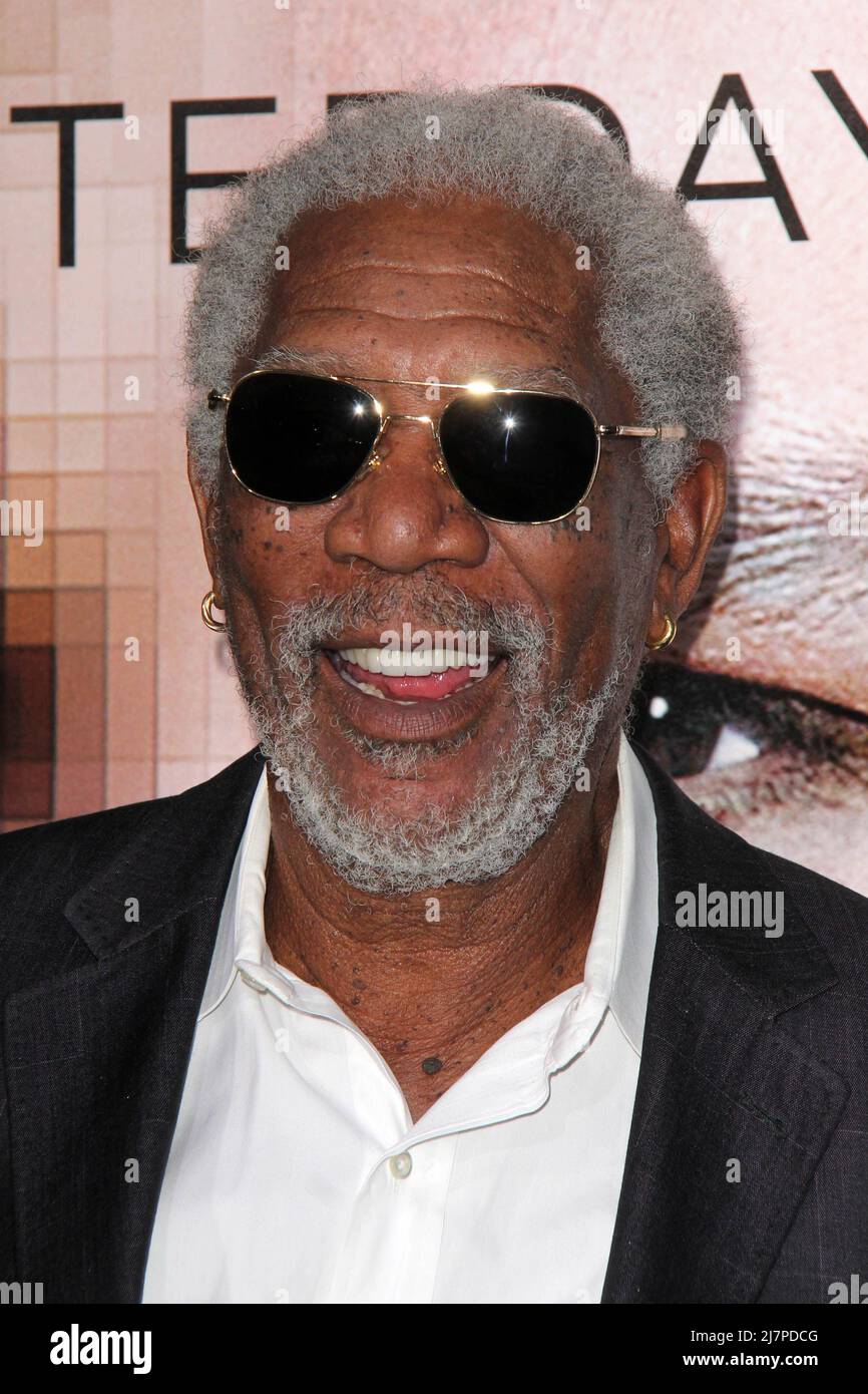LOS ANGELES - APR 10:  Morgan Freeman at the 'Transcendence' Premiere at Village Theater on April 10, 2014 in Westwood, CA Stock Photo