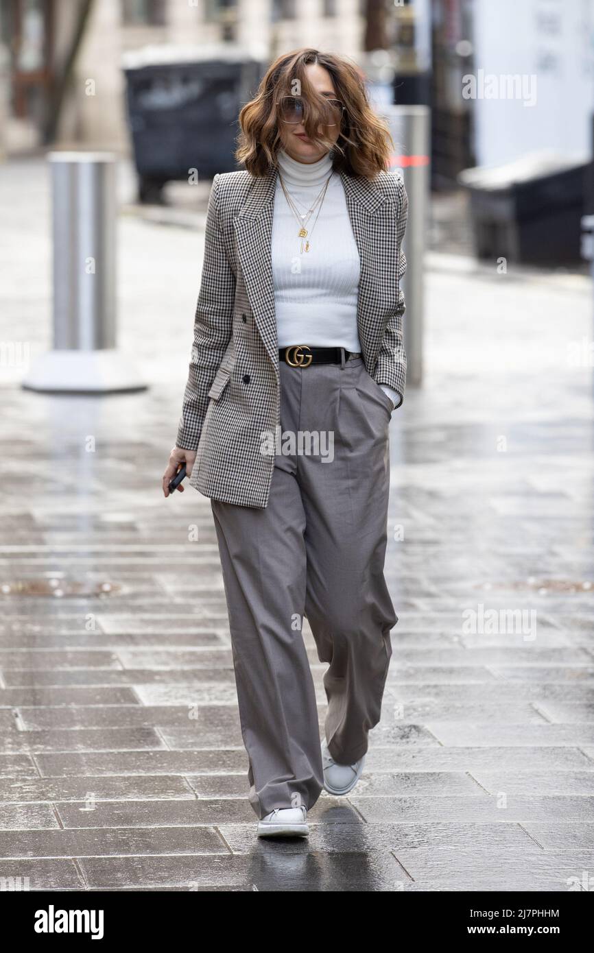 Myleene Klass arriving at Global Studios Featuring: Myleene Klass Where