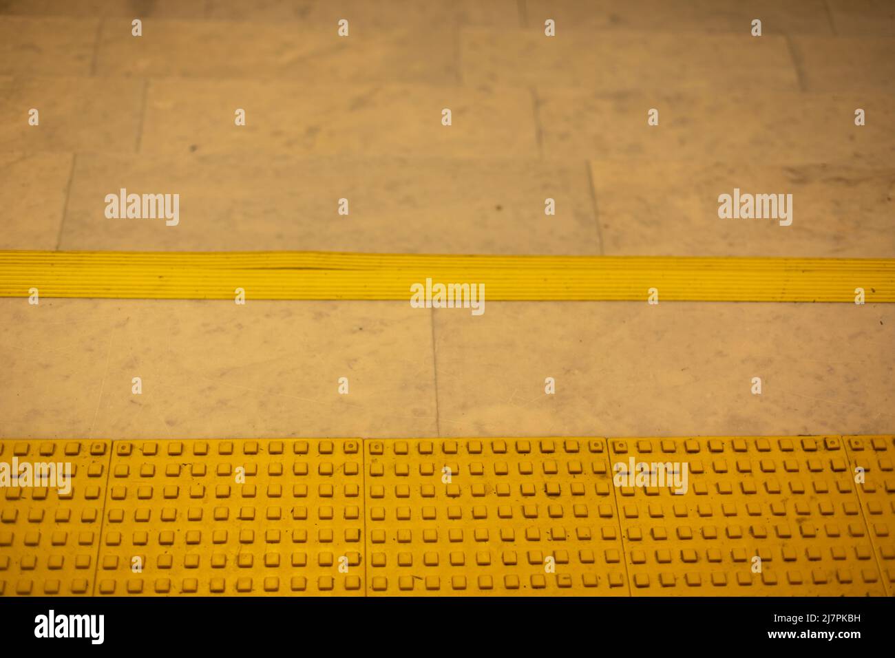 Tactile tiles for visually impaired. Infrastructure details. Steps with