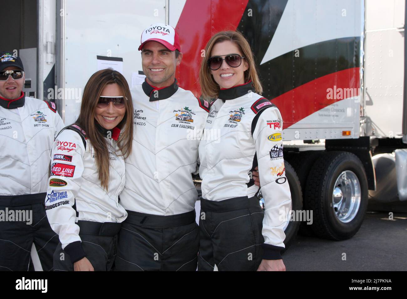 LOS ANGELES - APR 1: Vanessa Marcel, Colin Egglesfield, Tricia Helfer
