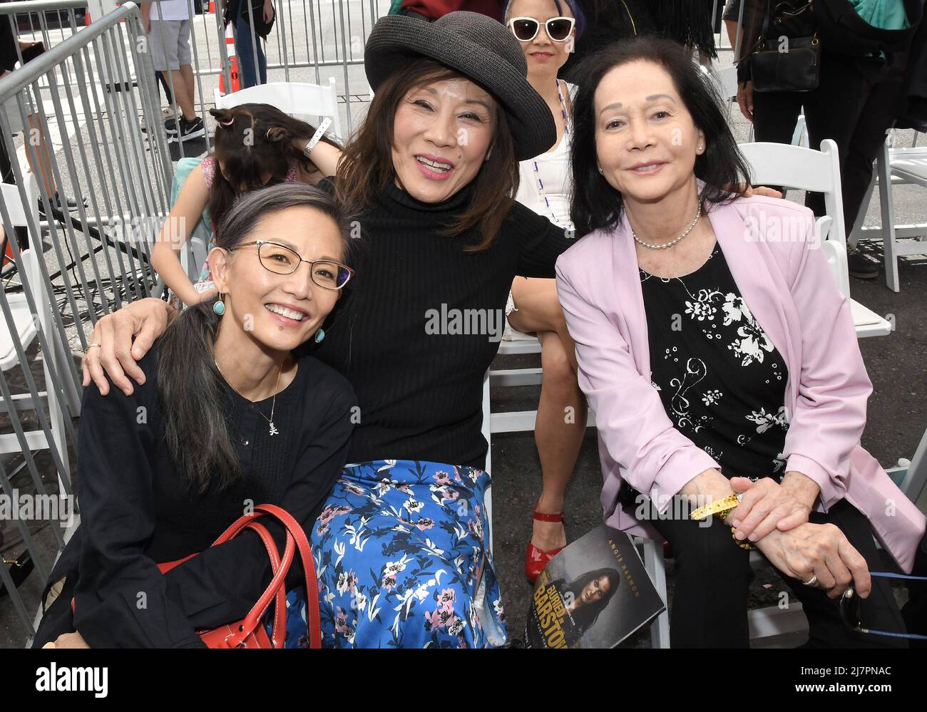 Los Angeles, USA. 10th May, 2022. (L-R) Tamlyn Tomita, Janet Yang and Nancy Kwan at the James Hong Star On The Hollywood Walk Of Fame Ceremony held in front of Madame Tussauds Hollywood in Hollywood, CA on Tuesday, ?May 10, 2022. (Photo By Sthanlee B. Mirador/Sipa USA) Credit: Sipa USA/Alamy Live News Stock Photo