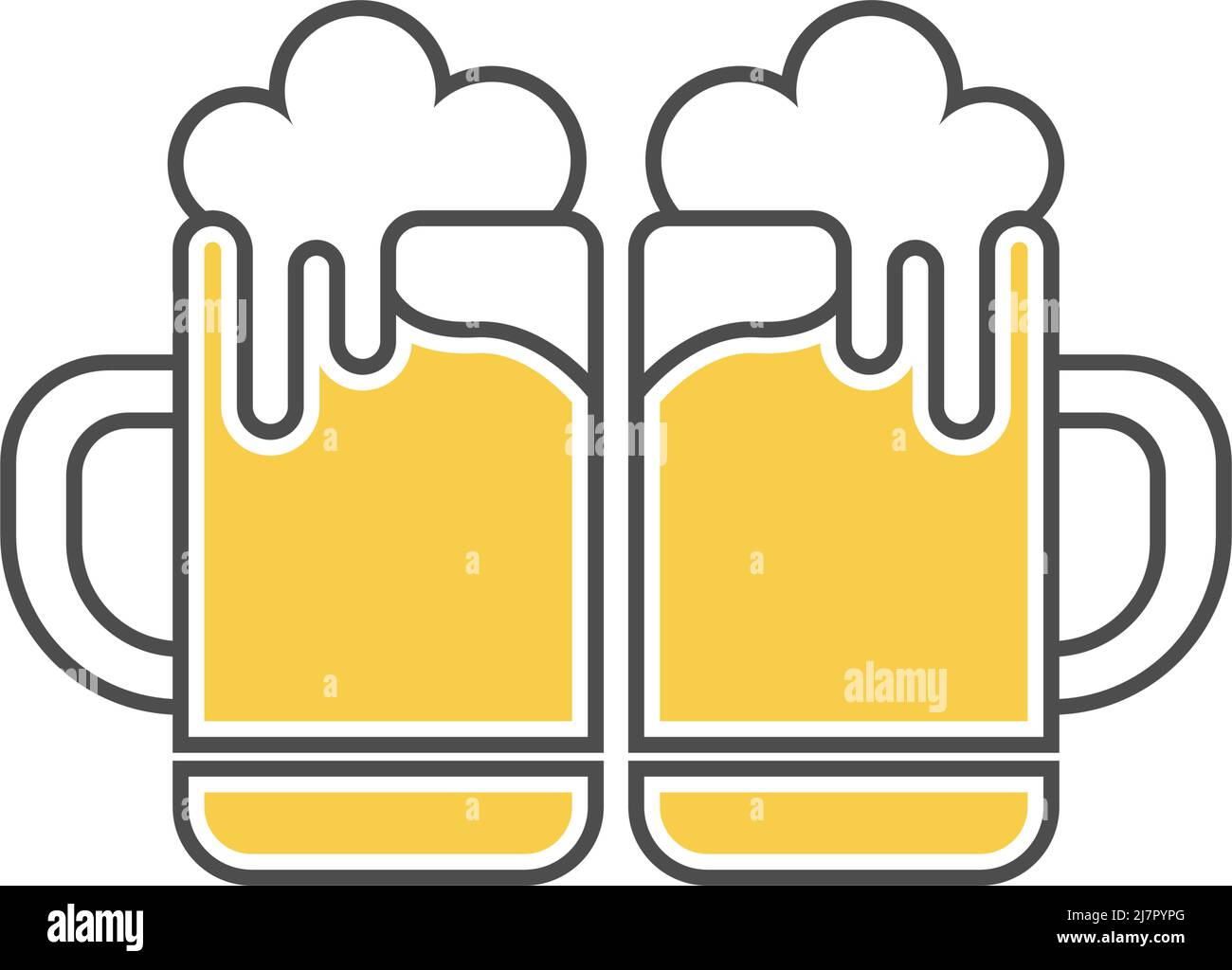 Beer icon logo design illustration template Stock Vector